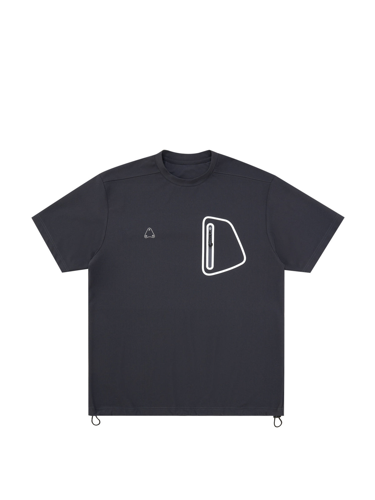 FPA Waffle Textured Pocket Sports Outdoor T-Shirt, Summer Cool Loose Round Neck Chinese Streetwear American Style Short Sleeve Men
