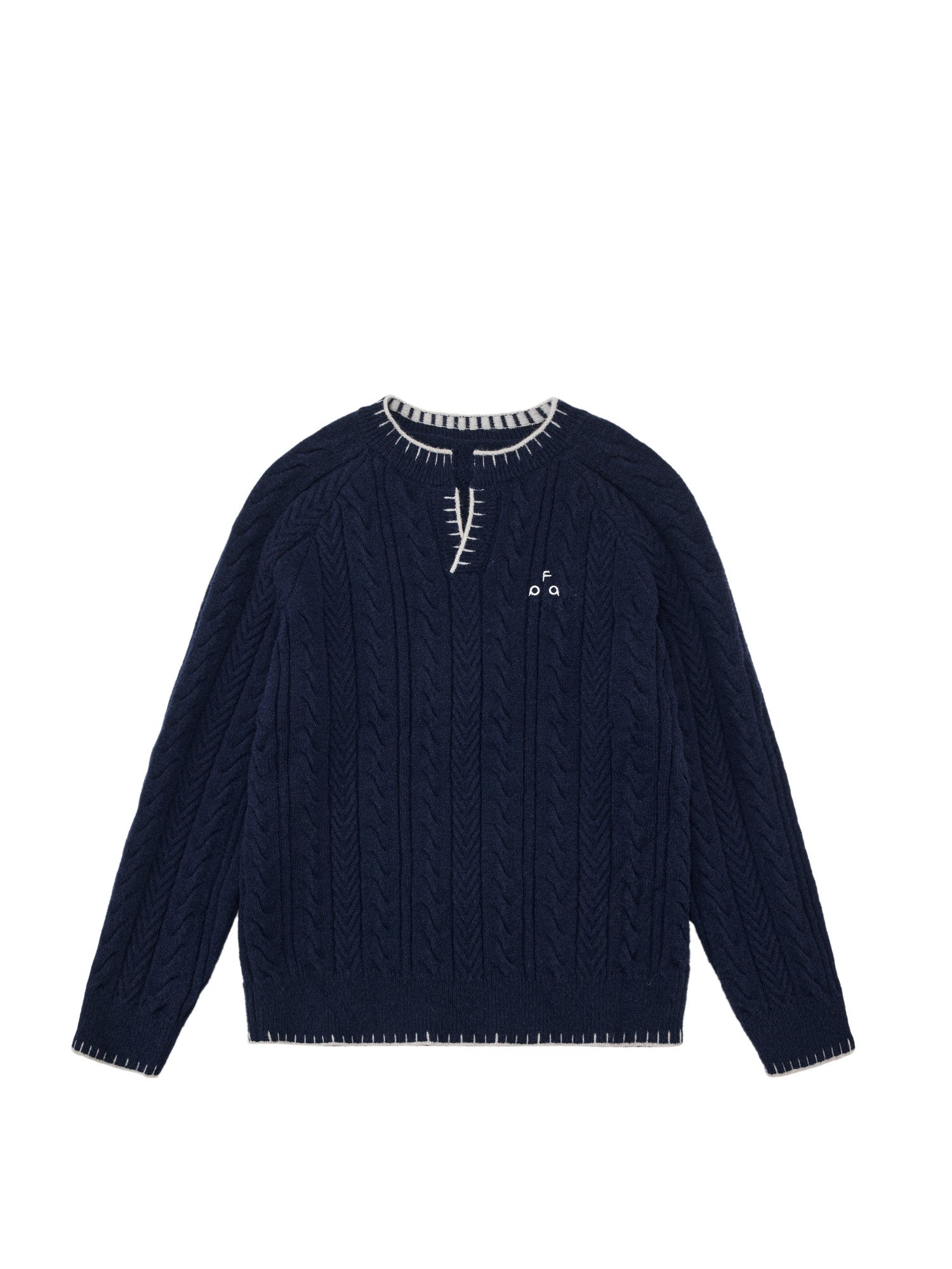 FPA Henry Neck Casual Pullover Sweater – Retro V-Neck Design, Premium Knit Couple Sweater for Spring & Autumn