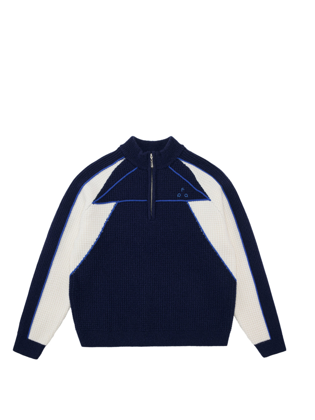 FPA Half-Zip Sports Outdoor Color-Block Knit Sweater – Retro Unisex Pullover for Spring/Autumn