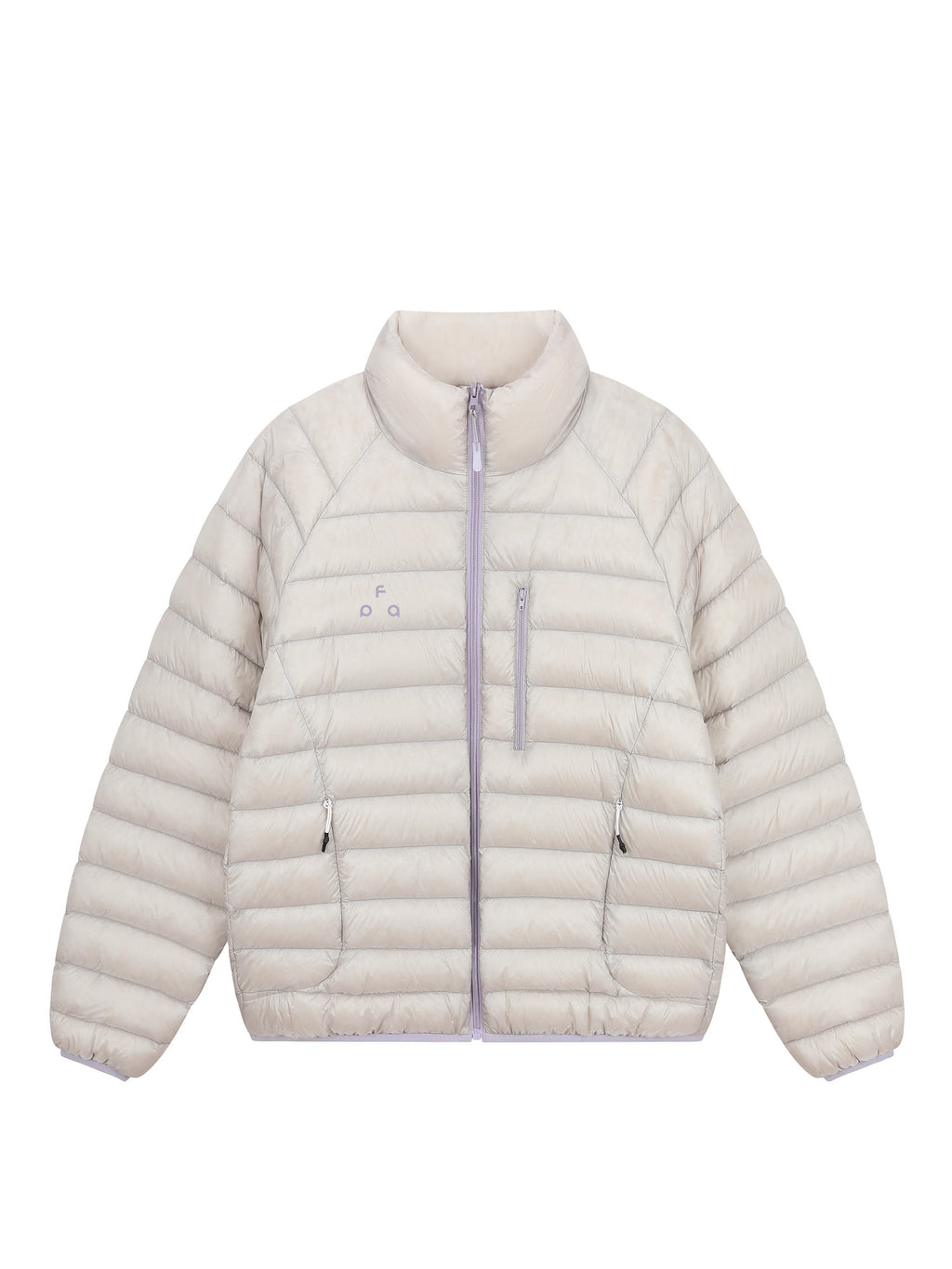 FPA Contrast Logo Printed Down Jacket – Autumn/Winter Lightweight Stand Collar Casual Couple Outdoor Coat