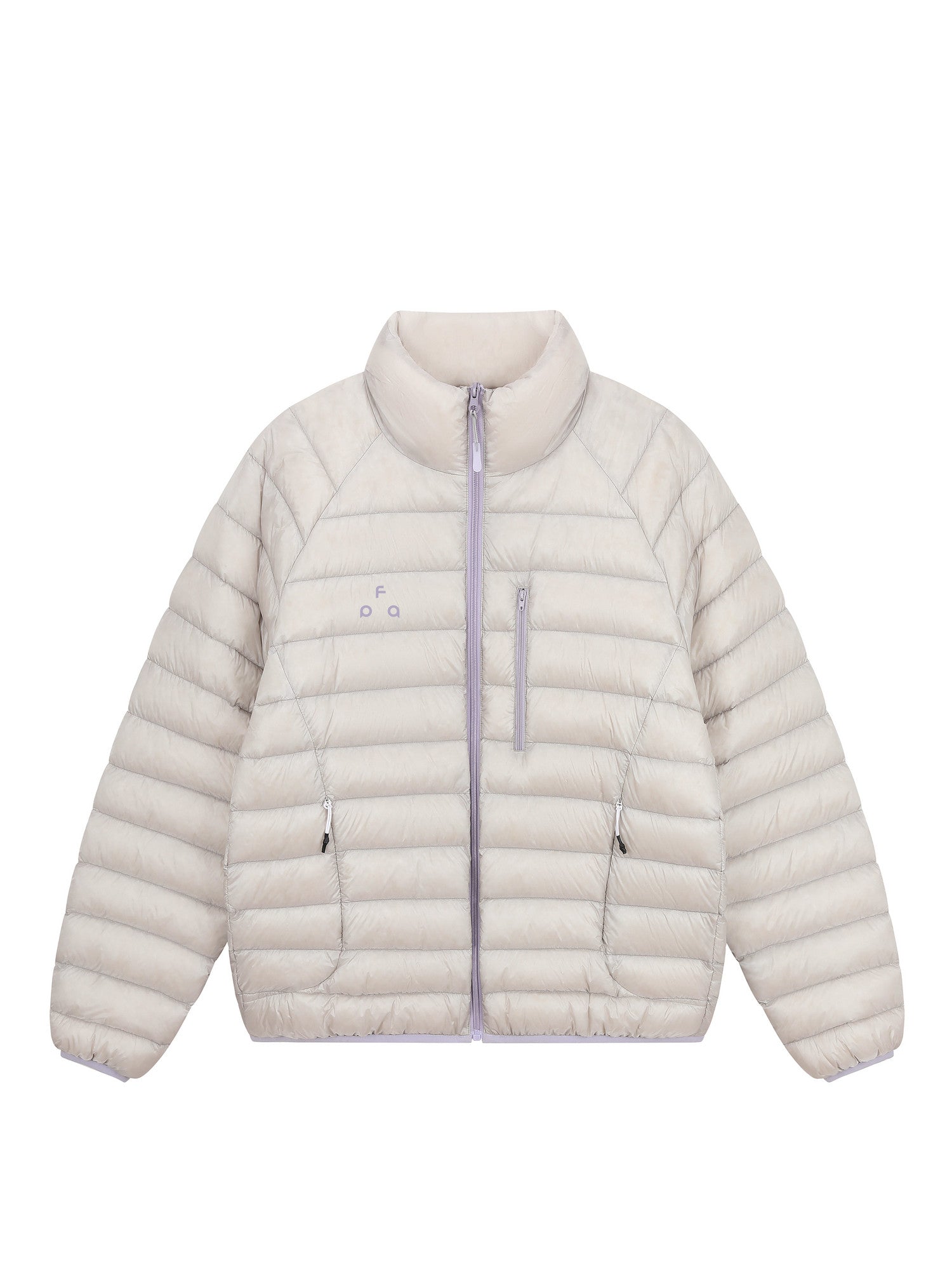 FPA Contrast Logo Printed Down Jacket – Autumn/Winter Lightweight Stand Collar Casual Couple Outdoor Coat