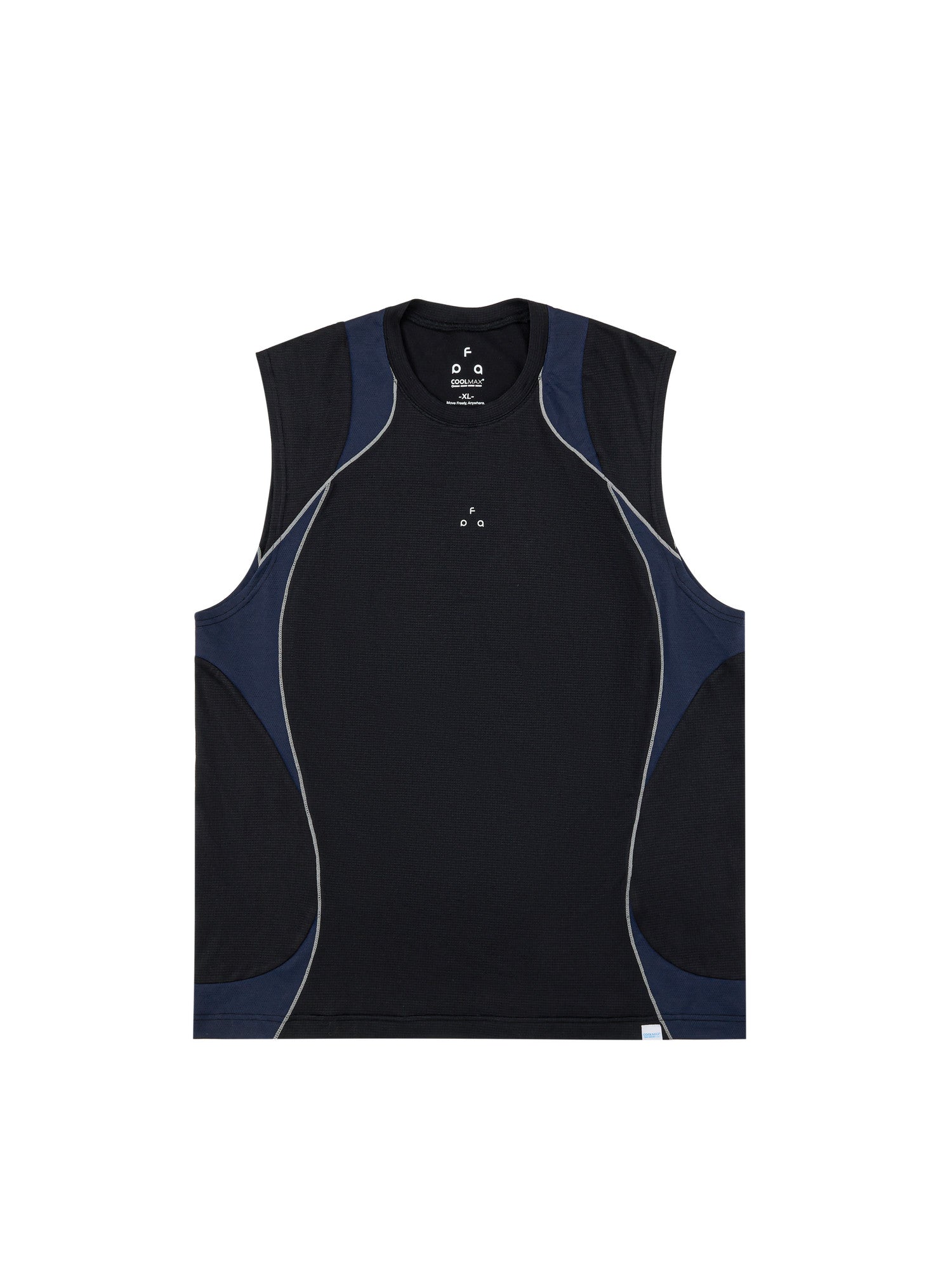 FPA Arc Contrast COOLMAX Quick-Dry Sports Vest Men's Summer Outdoor Fitness Round Neck Sleeveless T-Shirt