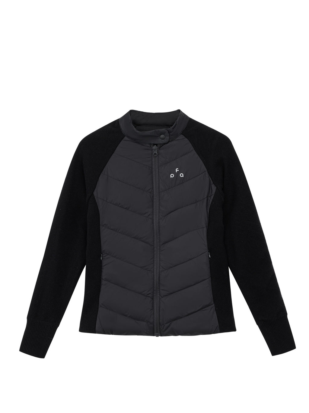 FPA Women's Patchwork Half High Collar Button Down Jacket - Lightweight Warm Short Down Coat for Autumn/Winter