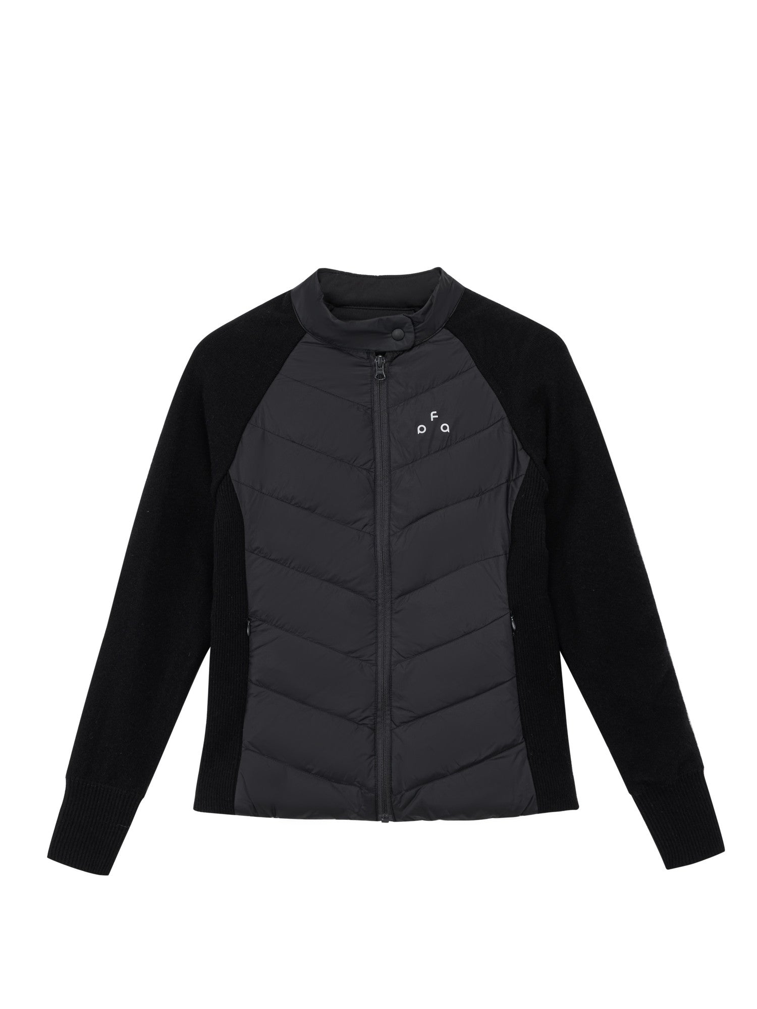 FPA Women's Patchwork Half High Collar Button Down Jacket - Lightweight Warm Short Down Coat for Autumn/Winter
