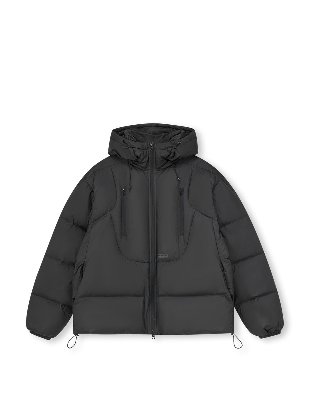 FPA Double-Layer Hooded Down Jacket Winter Design Loose Couple Black Warm Coat Men