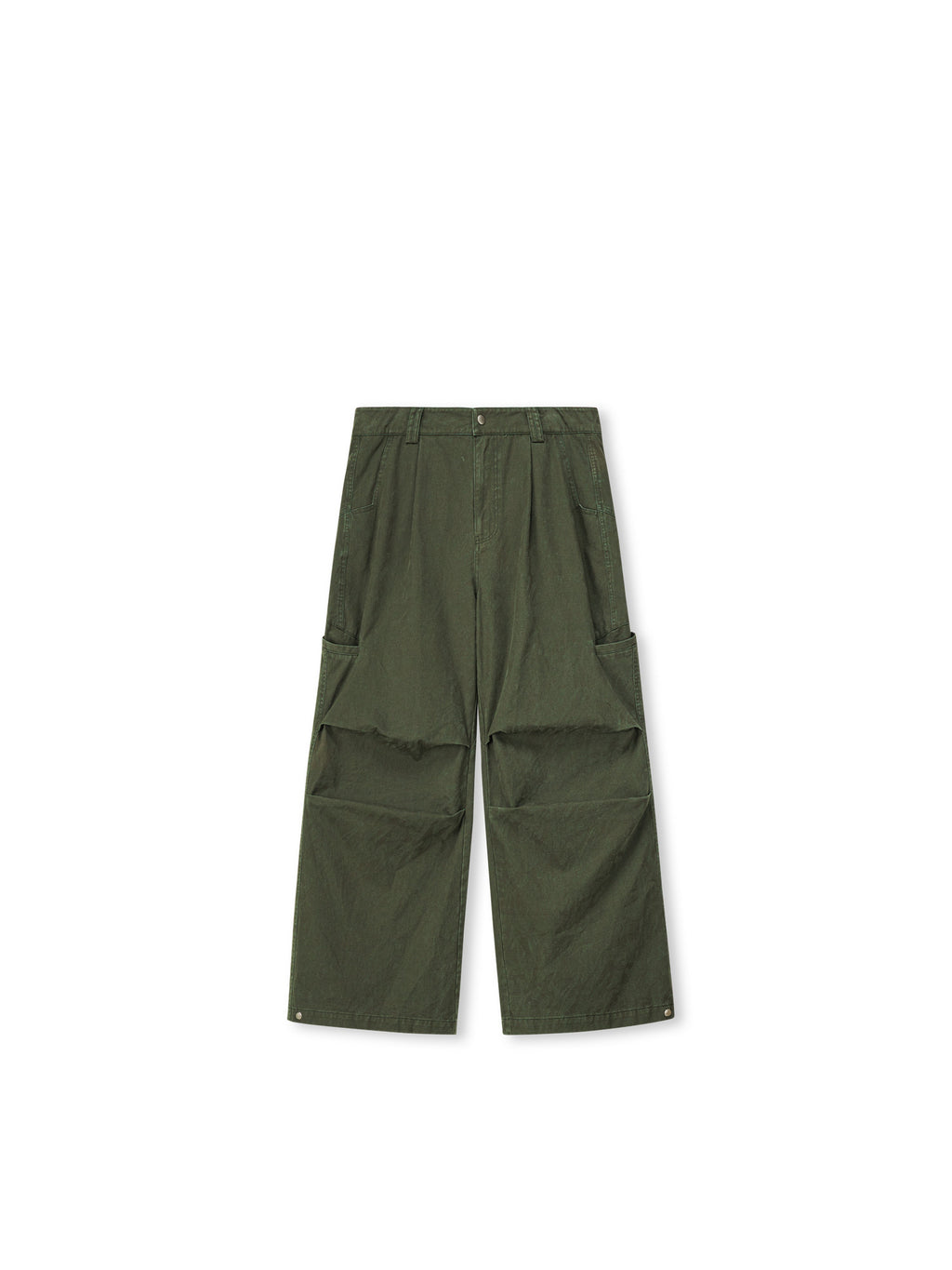 FPA Washed Camo Structured Pants Summer Streetwear Loose Wide-Leg Casual Paratrooper Pants for Men