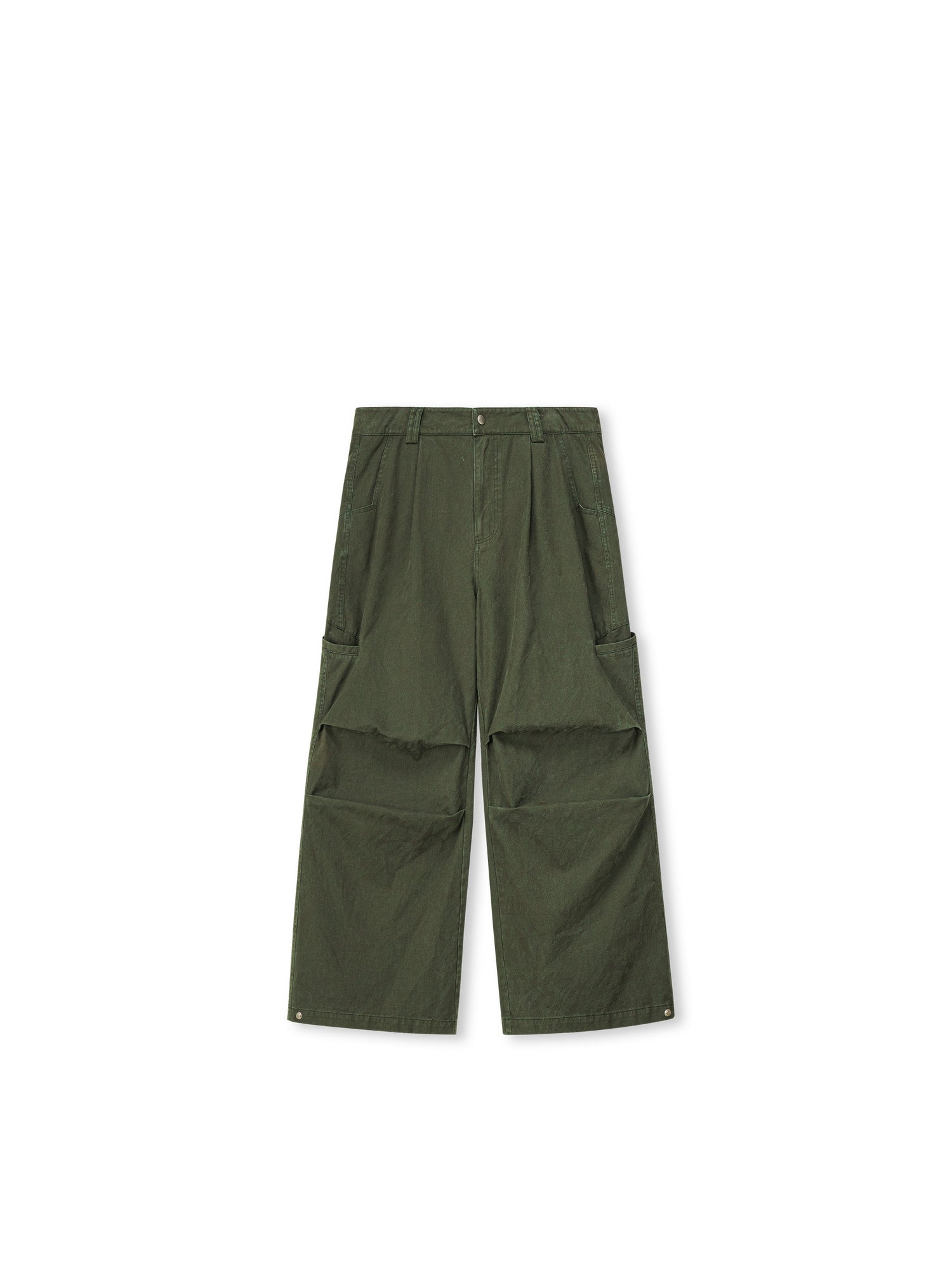 FPA Washed Camo Structured Pants Summer Streetwear Loose Wide-Leg Casual Paratrooper Pants for Men