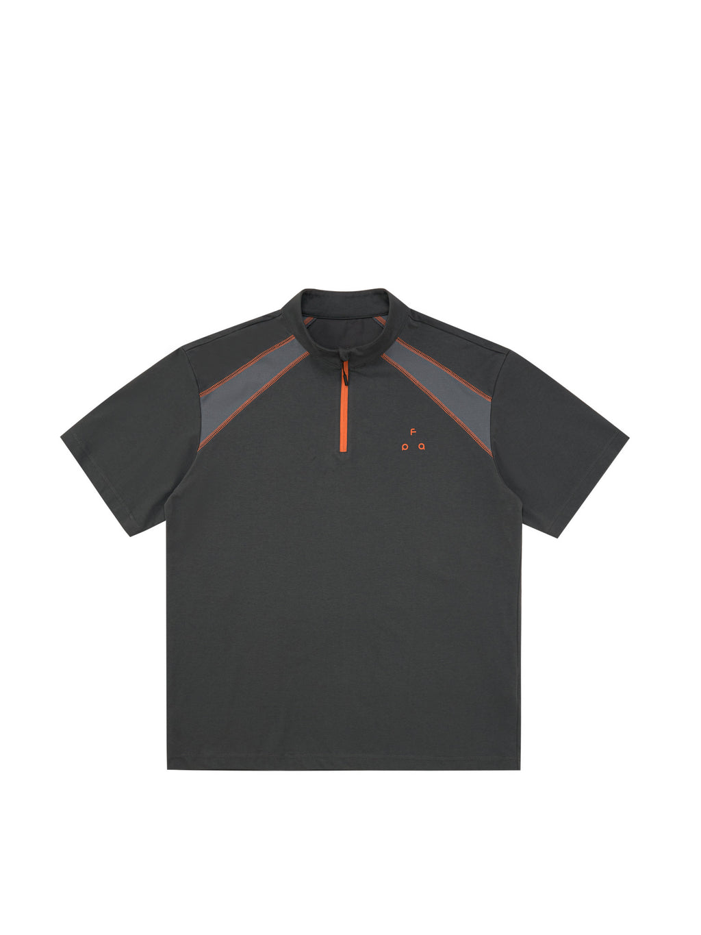 FPA Sorona Quick-Dry Cooling Antibacterial UPF50+ Sun Protection Short Sleeve Summer Athletic Half-Zip Mock Neck T-Shirt