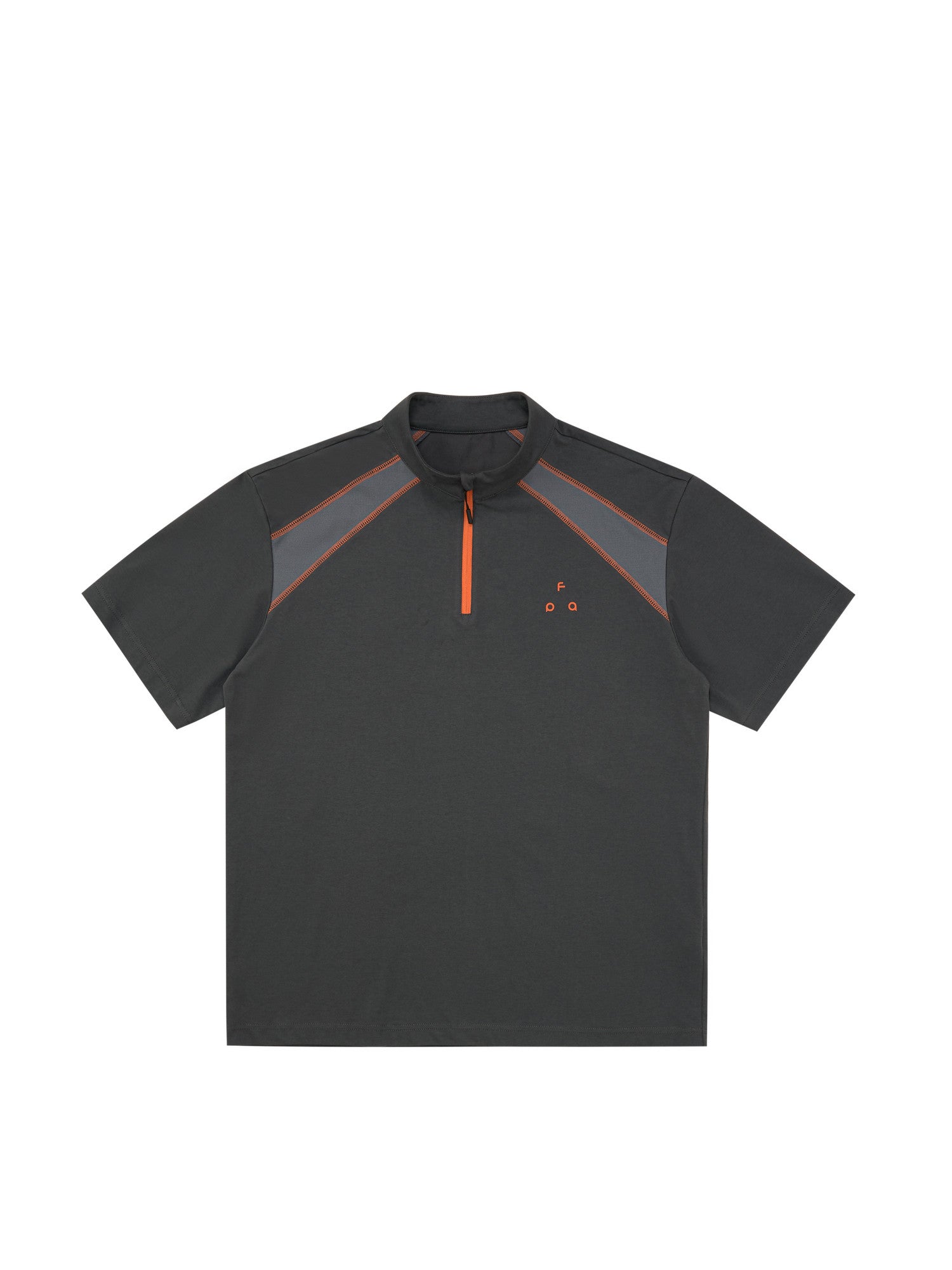 FPA Sorona Quick-Dry Cooling Antibacterial UPF50+ Sun Protection Short Sleeve Summer Athletic Half-Zip Mock Neck T-Shirt