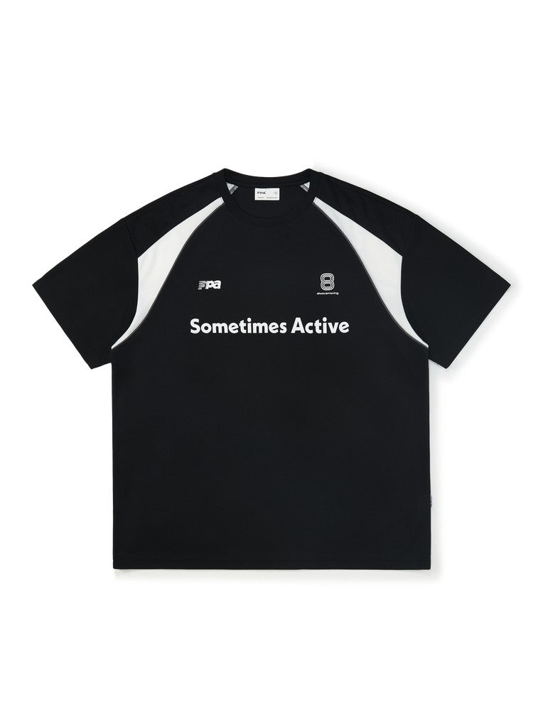 FPA Quick-Dry Breathable Mesh Athletic Short Sleeve T-Shirt - Summer Chinese Streetwear Loose Fit Round Neck Black Tee for Men