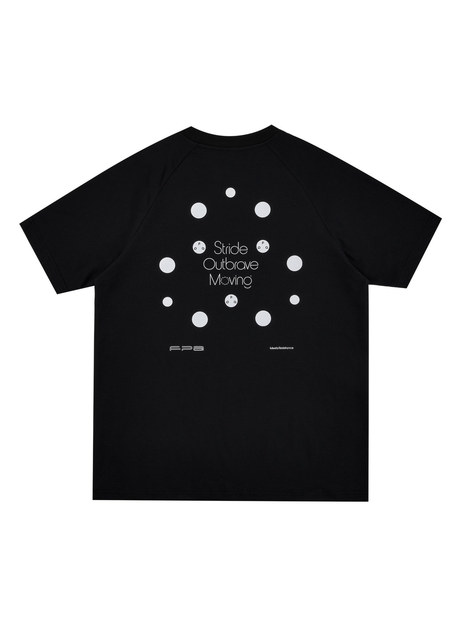 FPA Slogan Polka Dot Print Short Sleeve Summer Outdoor Sports COOLMAX Fitted Cool Touch Quick Dry T-Shirt for Men