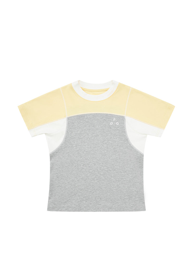 FPA Cool-Touch Quick-Dry 7A Antibacterial Anti-Dust Mite Raglan Sleeve T-Shirt, Summer Casual Contrast Color Slim Fit Women's Tee
