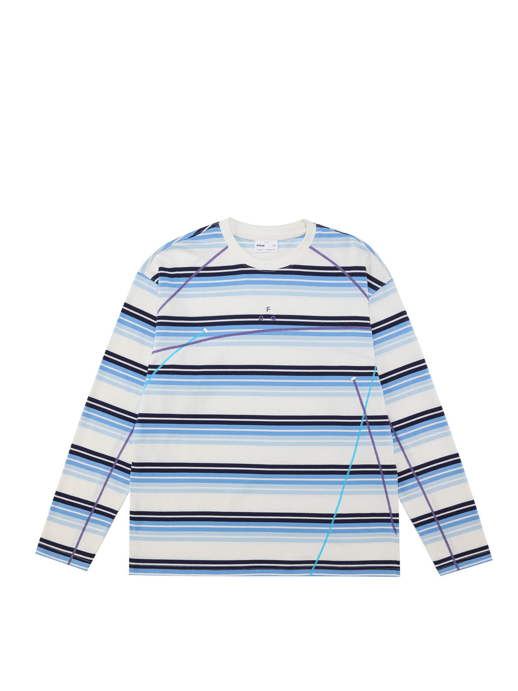 FPA Two-Tone Stripe Long Sleeve 2026 New Spring Premium Athletic Relaxed Crew Neck Couple T-Shirt