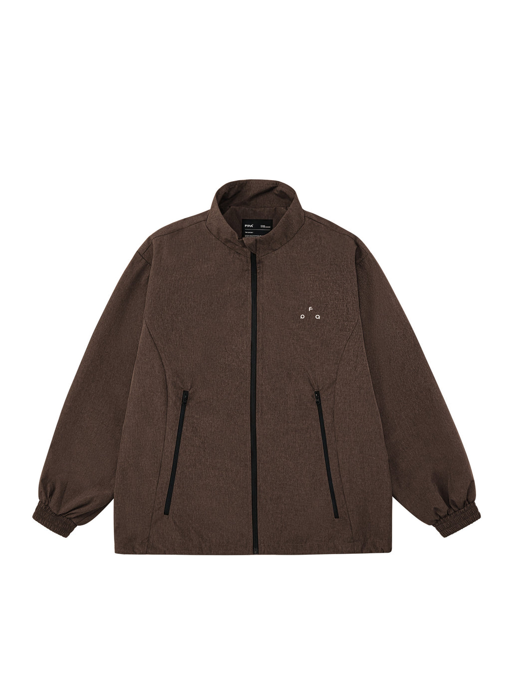 FPA Tree Bark Texture Waterproof Windproof Training Half-Zip Jacket, Autumn Lightweight Basic Outdoor Sports Coat for Men