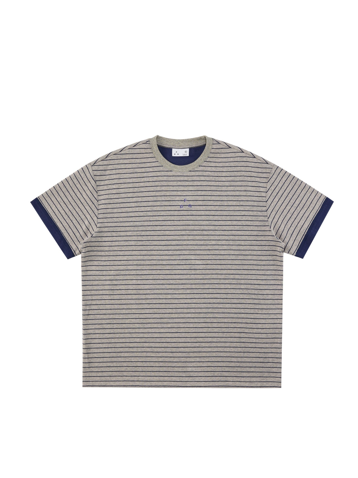FPA Contrast Stripe Short Sleeve Tee with Color-Block Design – Classic Crew Neck Unisex Athletic T-Shirt