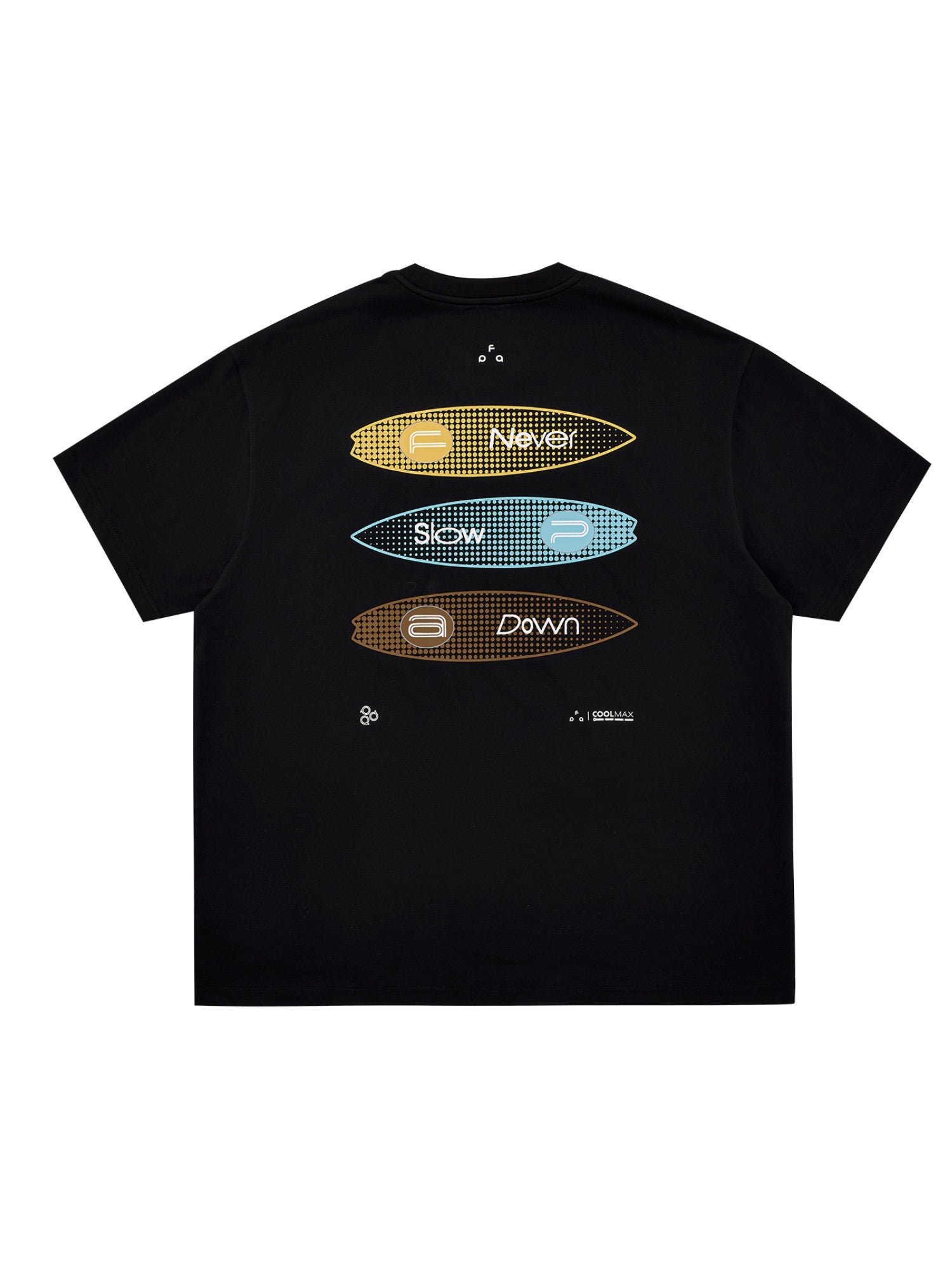 FPA COOLMAX Surfboard Polka Dot Pattern Sports Short Sleeve T-Shirt, Cool & Quick-Dry Breathable Summer Unisex Tee