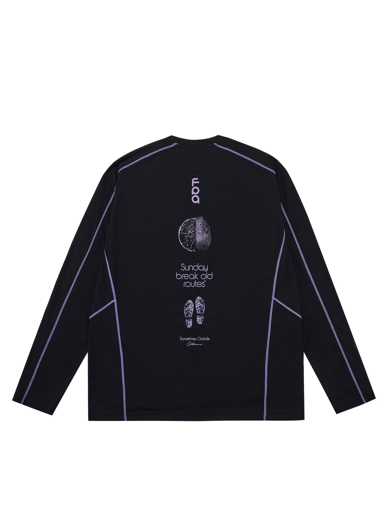 FPA Lightweight Sun-Protective Quick-Dry Long-Sleeve Outdoor Sports Hiking Crew Neck Printed Couple T-Shirt for Men