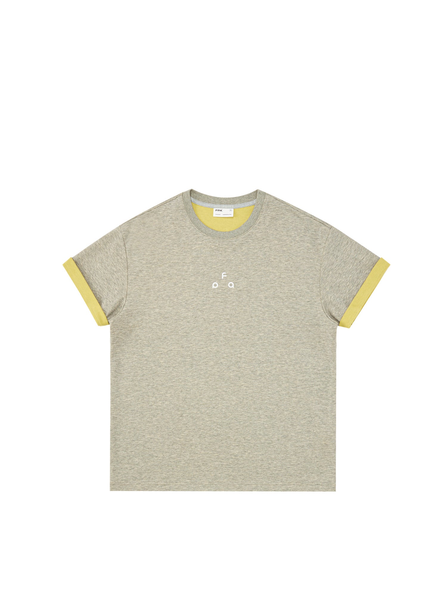 FPA Sports Triangle Logo Two-Tone Short Sleeve T-Shirt, Chinese Streetwear Loose Fit Round Neck Printed Half Sleeve Couple Summer Tee