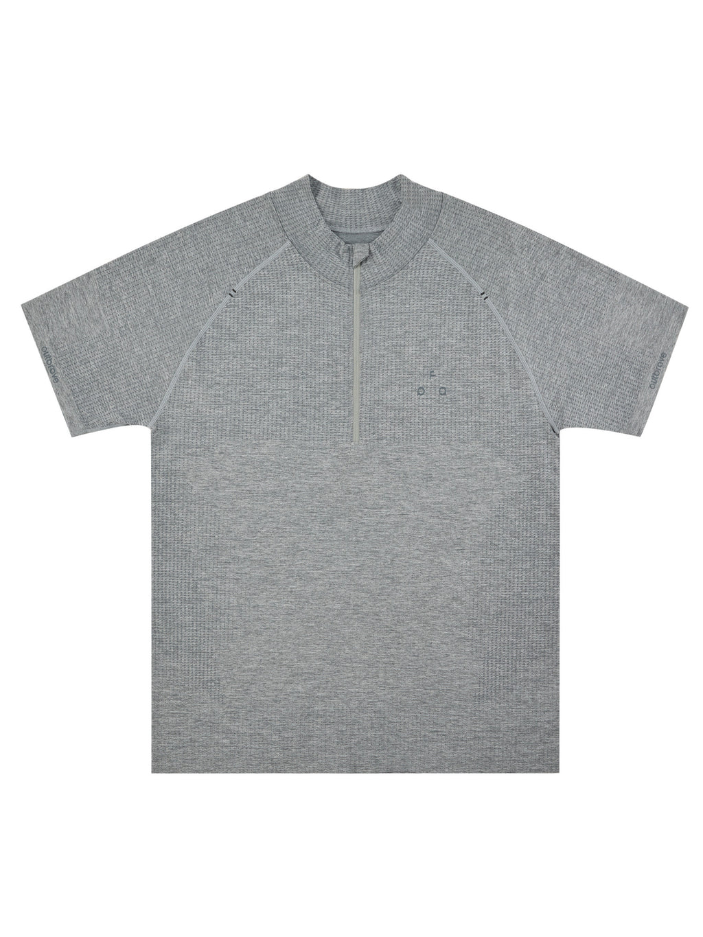 FPA Athletic Seamless Half-Zip Short Sleeve T-Shirt for Summer Outdoor Fitness and Running, Basic Premium Fit Men's Tee