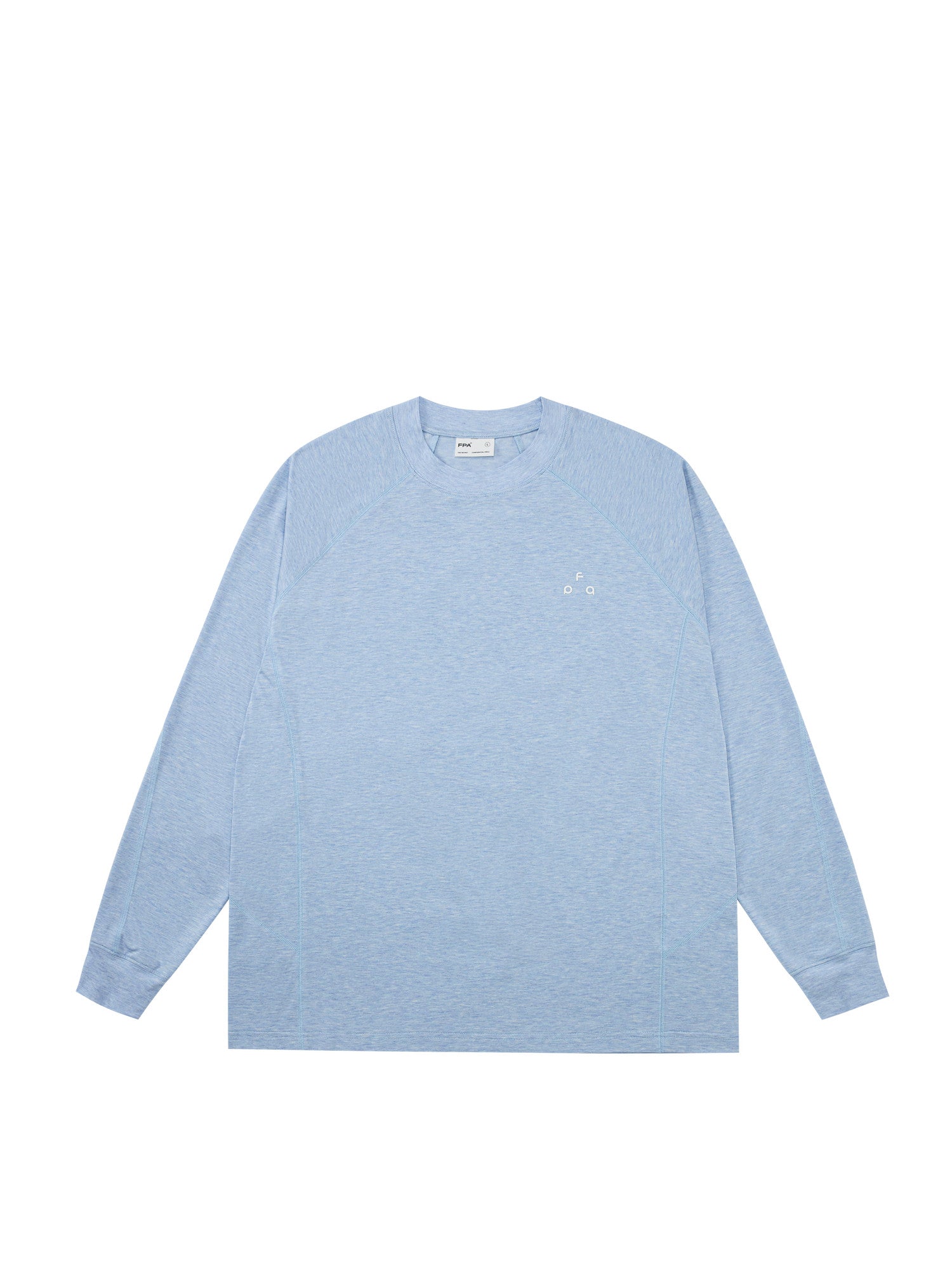 FPA Sorona Antibacterial Yarn-Dyed Logo Long-Sleeve T-Shirt - Chinese Streetwear Casual Loose Round Neck Couple Tee