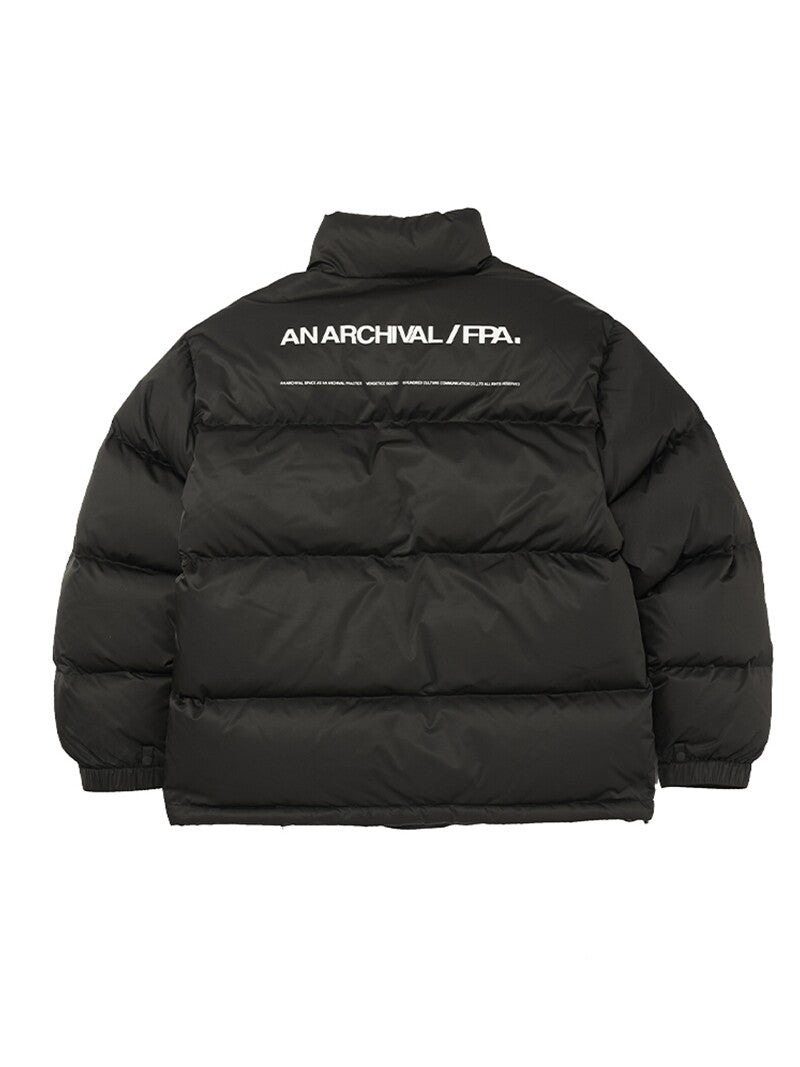 FPA Thickened Black Down Jacket – Chinese Streetwear Winter Warm White Duck Down Lightweight Stand Collar Coat for Men