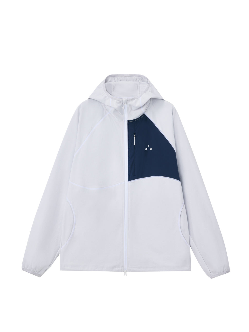 FPA Fancy Yarn Contrast Color Zip-Up Hooded Sweatshirt Jacket Spring Sports Couple Casual Cardigan