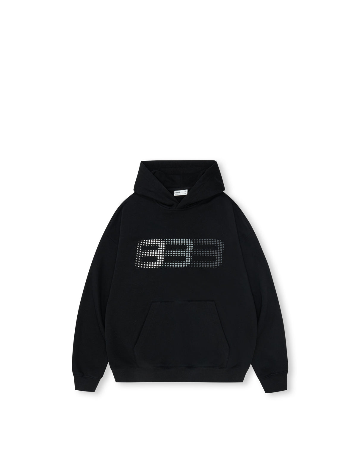 FPA Spectrum Logo Phantom 8 Hoodie - American Retro Heavyweight Black Pullover Hooded Sweatshirt for Men