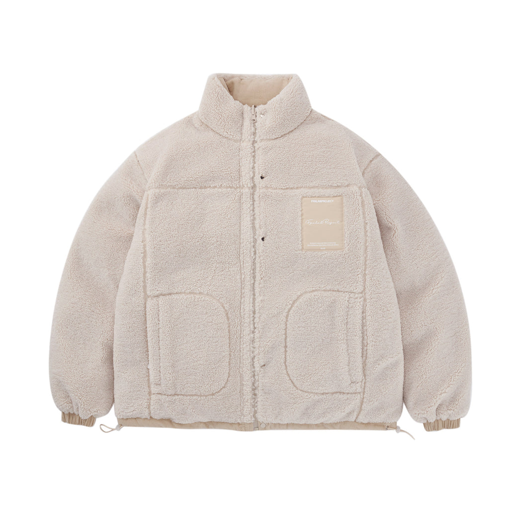 FPA Reversible Sherpa-Lined Corduroy Cotton Jacket Winter Thick Warm Chinese Streetwear Couple Style Cotton Coat for Men