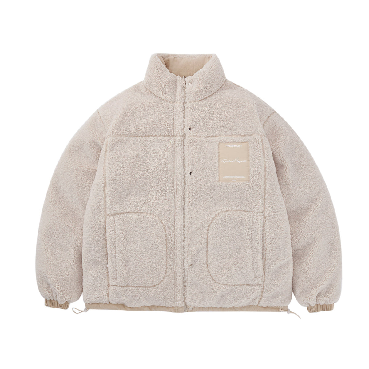 FPA Reversible Sherpa-Lined Corduroy Cotton Jacket Winter Thick Warm Chinese Streetwear Couple Style Cotton Coat for Men