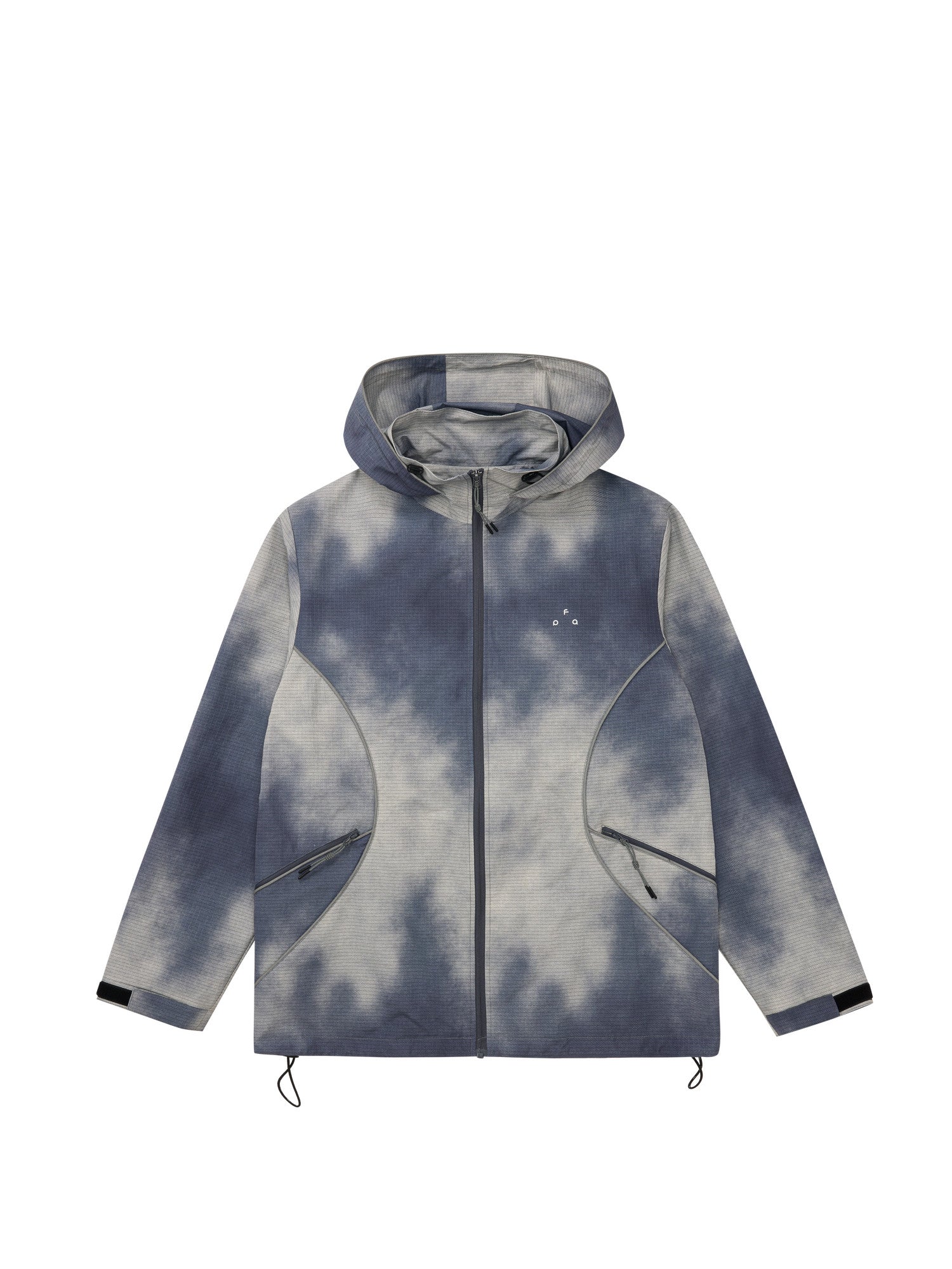 FPA Three-Proof Plaid Tie-Dye Outdoor Reflective Jacket – Chinese Streetwear Design, Loose Hooded Coat for Spring/Fall
