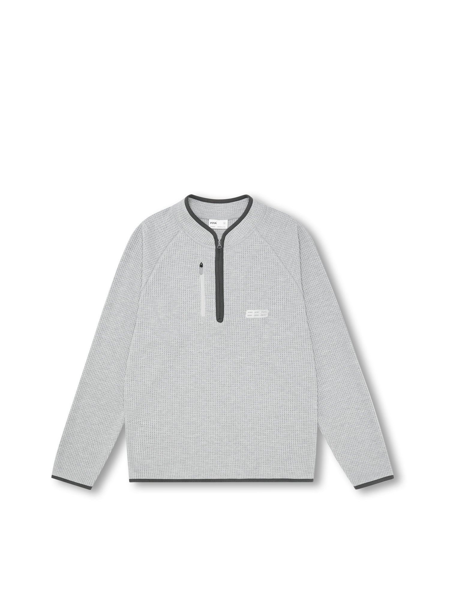 FPA Sports Waffle Cotton Half-Zip Long Sleeve Spring/Fall Loose Casual Unisex National Trend T-Shirt
