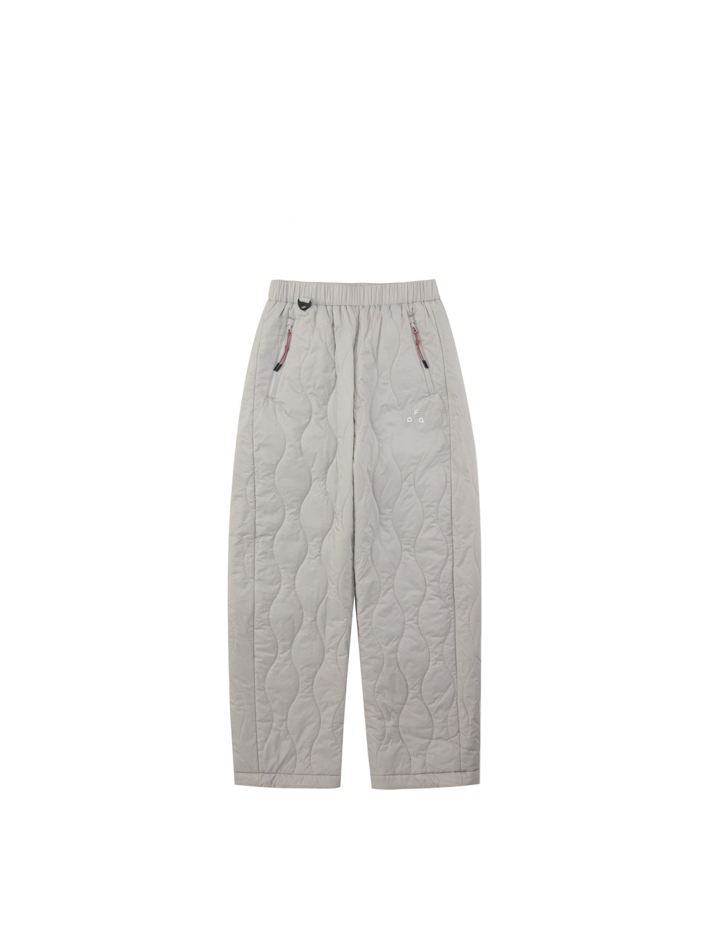 FPA Outdoor New Thinsulate Lightweight Quilted Cotton Pants – Winter Warm Casual Straight-Leg Trousers in White-Gray