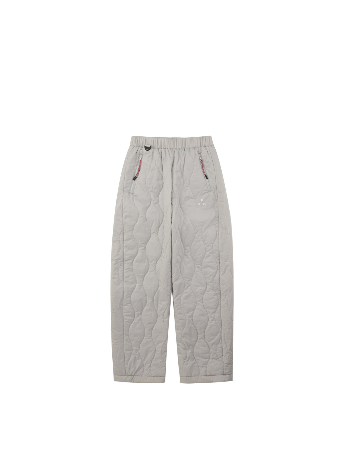 FPA Outdoor New Thinsulate Lightweight Quilted Cotton Pants – Winter Warm Casual Straight-Leg Trousers in White-Gray
