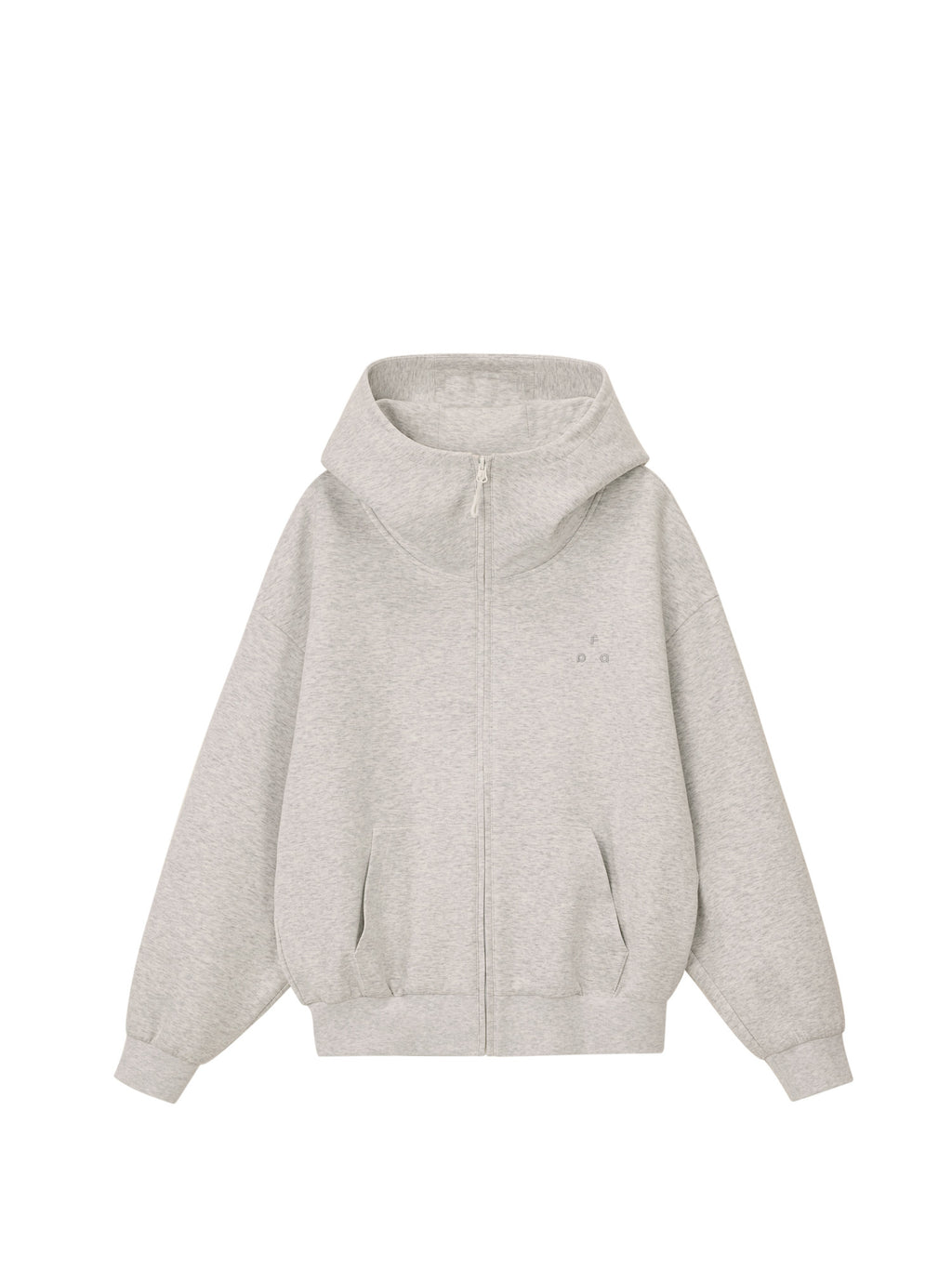 FPA Contrast Logo Zip-Up Hoodie – Relaxed Fit, Unisex, Spring/Fall