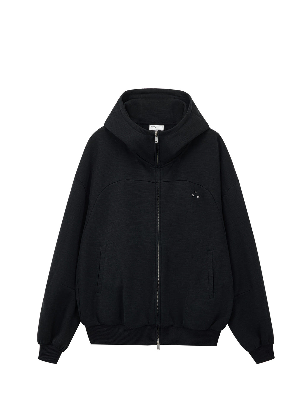 FPA Slub Cotton Moisture-Wicking Zip-Up Hoodie Sweatshirt - Casual Unisex Fall Essential, Loose Fit