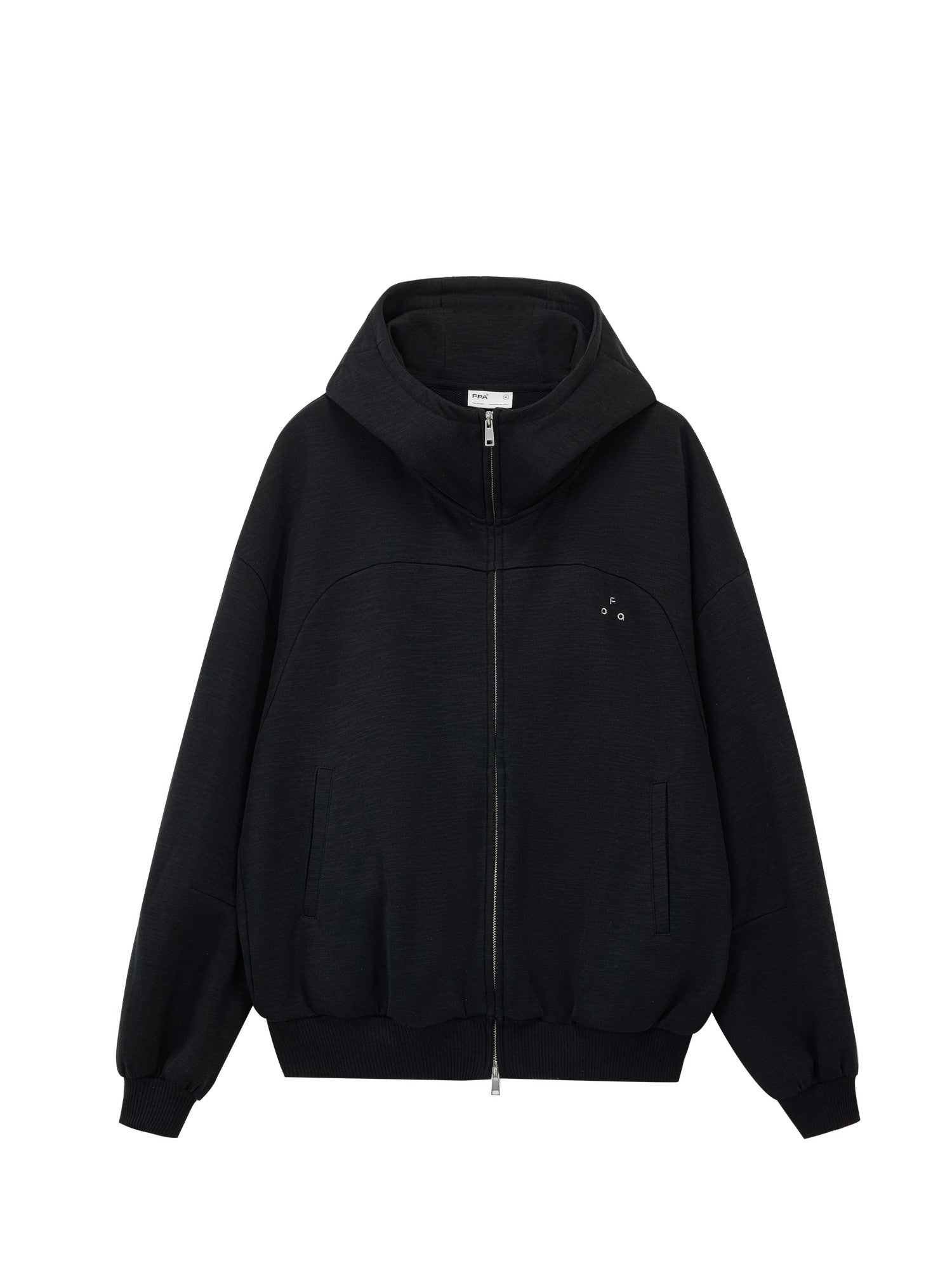 FPA Slub Cotton Moisture-Wicking Zip-Up Hoodie Sweatshirt - Casual Unisex Fall Essential, Loose Fit
