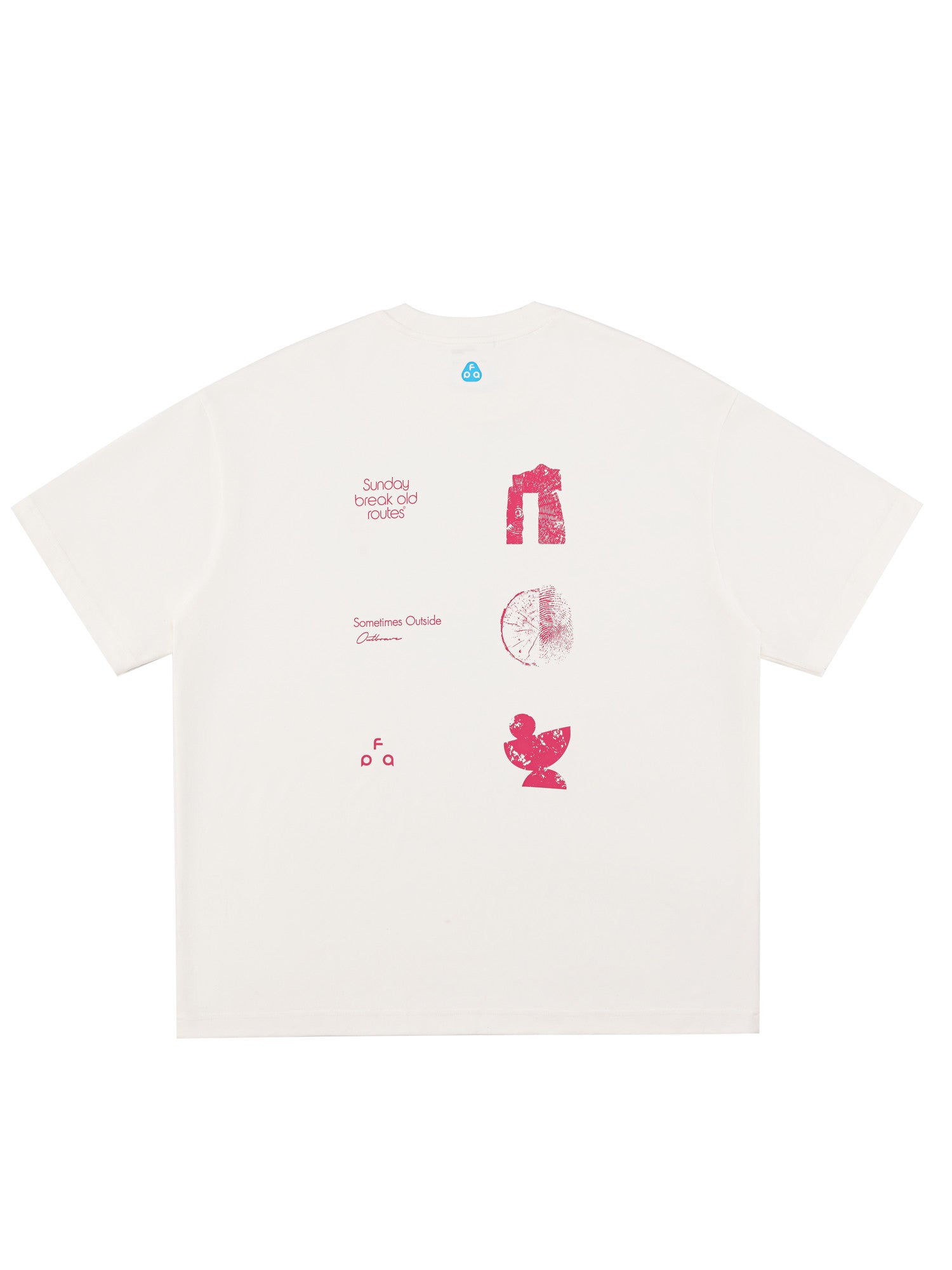FPA Natural Elements Text Typography Short Sleeve T-Shirt – Summer Outdoor Sports Cool & Quick-Dry Couple Printed White Tee