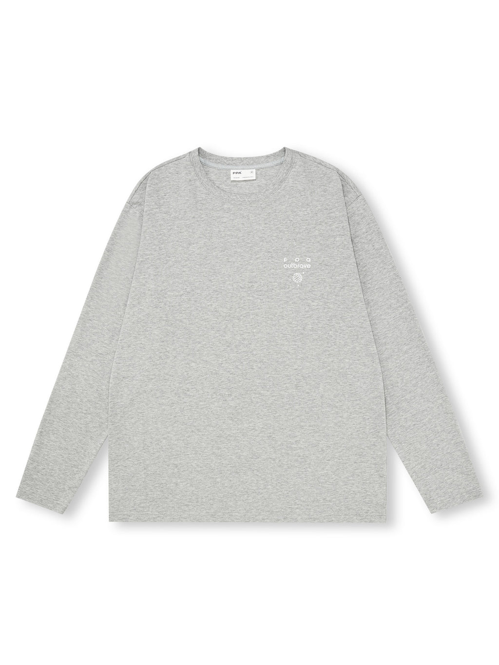 FPA Ice-Feel Quick-Dry Printed Lightweight Long-Sleeve T-Shirt – Spring/Summer Chinese Streetwear Trend, Loose-Fit Couple Style in Gray