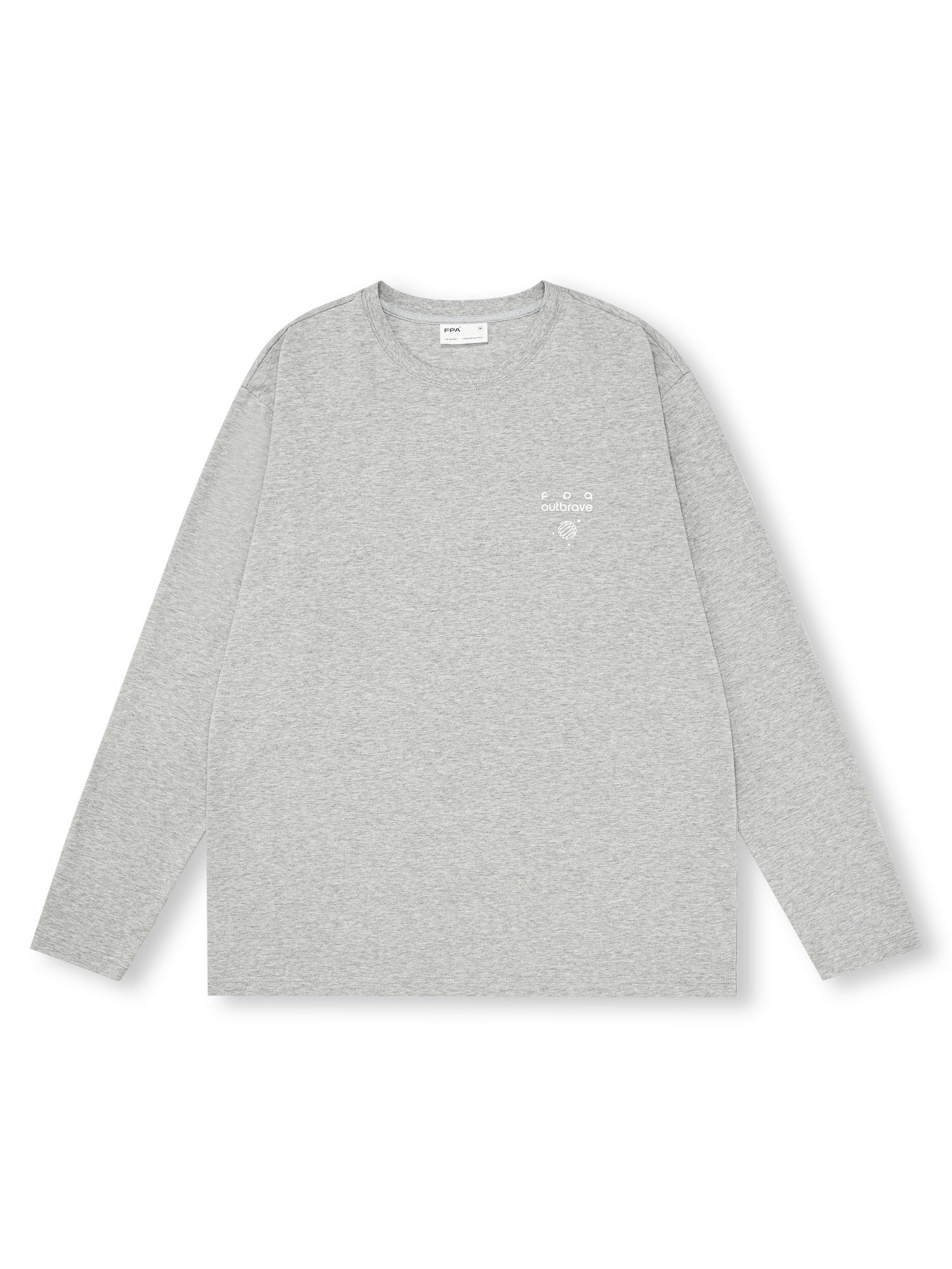 FPA Ice-Feel Quick-Dry Printed Lightweight Long-Sleeve T-Shirt – Spring/Summer Chinese Streetwear Trend, Loose-Fit Couple Style in Gray