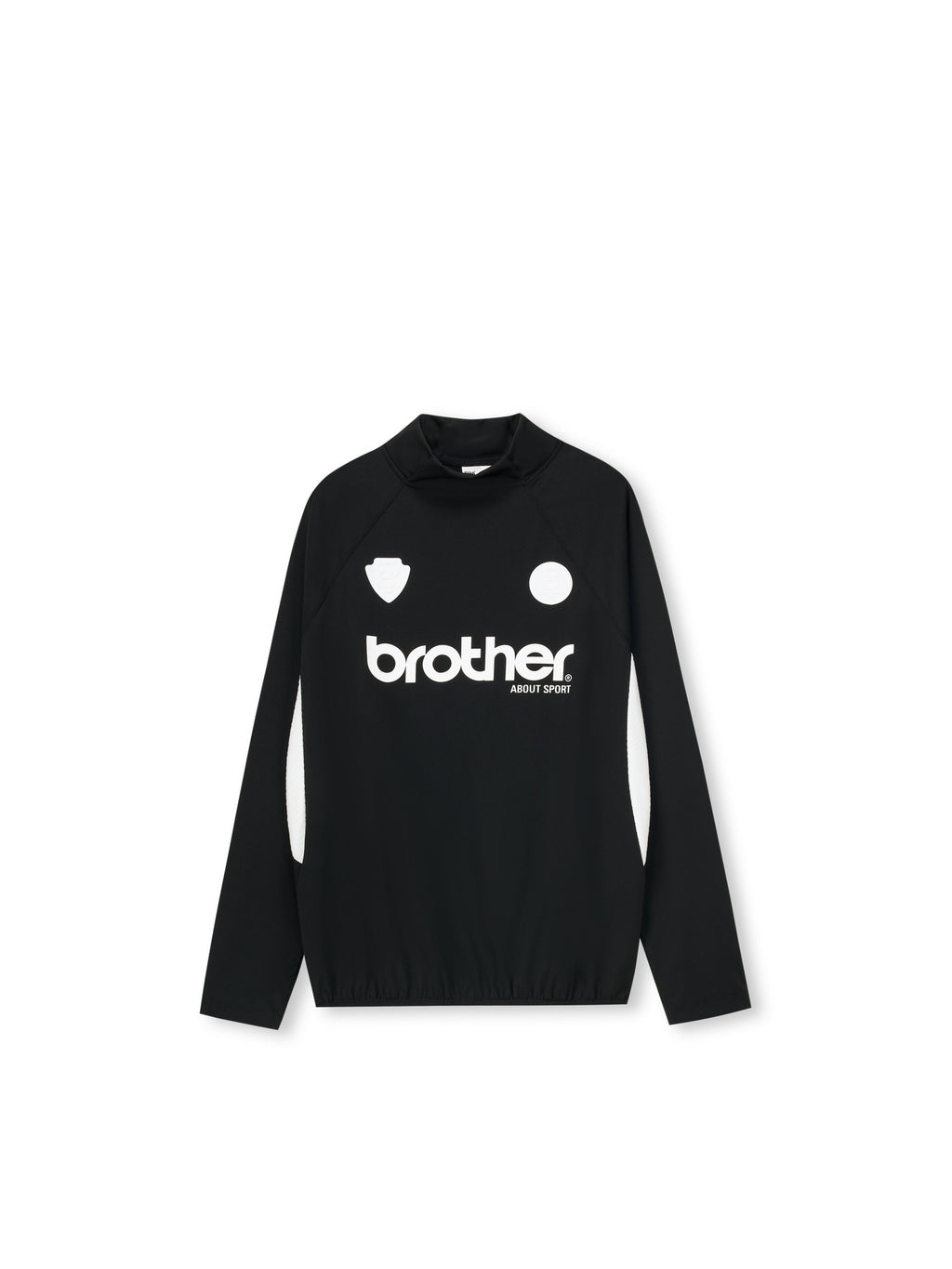 FPA Moisture-Wicking Paneled Long Sleeve – Chinese Streetwear Loose-Fit Unisex Semi-Turtleneck Black T-Shirt