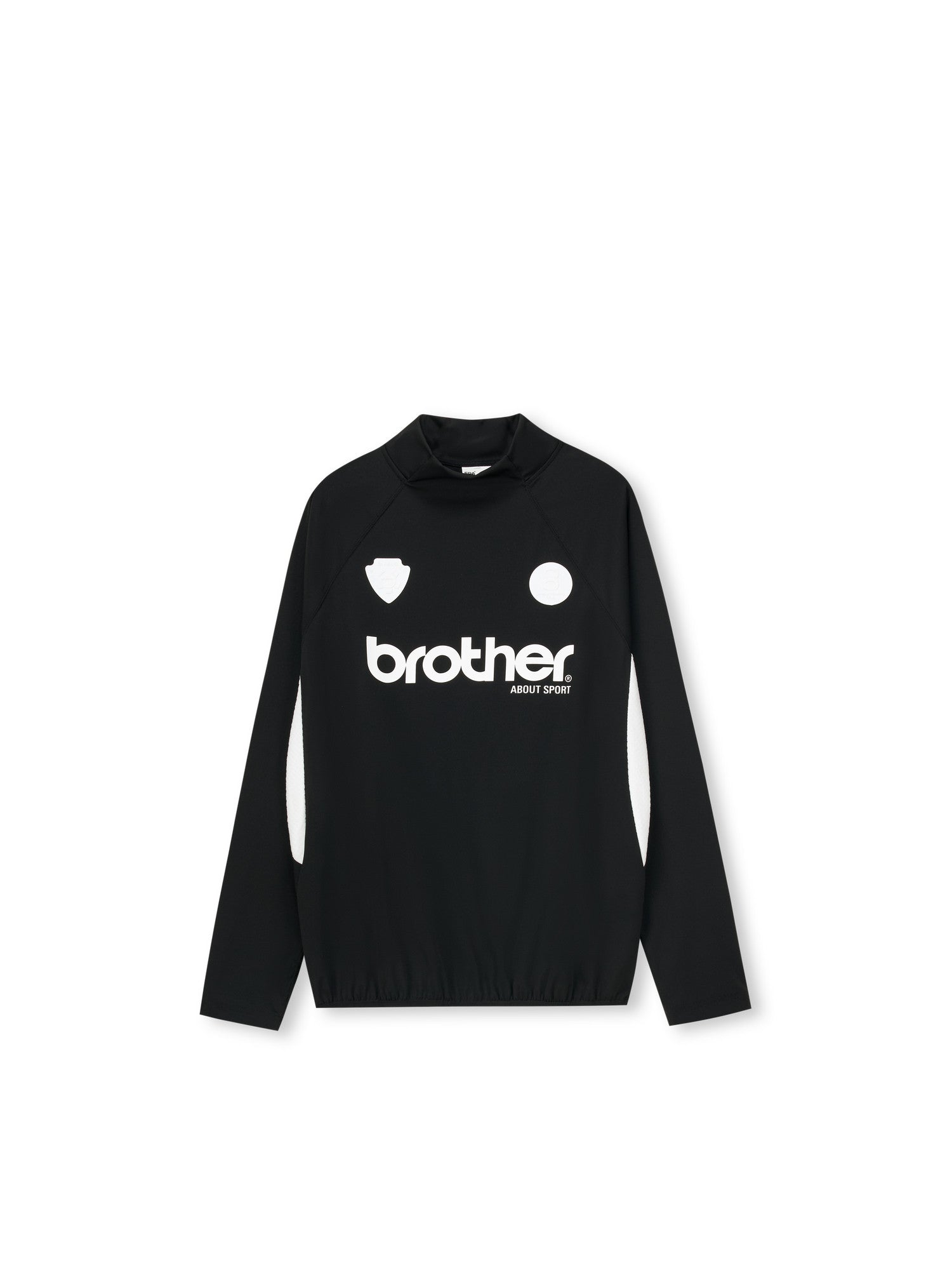 FPA Moisture-Wicking Paneled Long Sleeve – Chinese Streetwear Loose-Fit Unisex Semi-Turtleneck Black T-Shirt