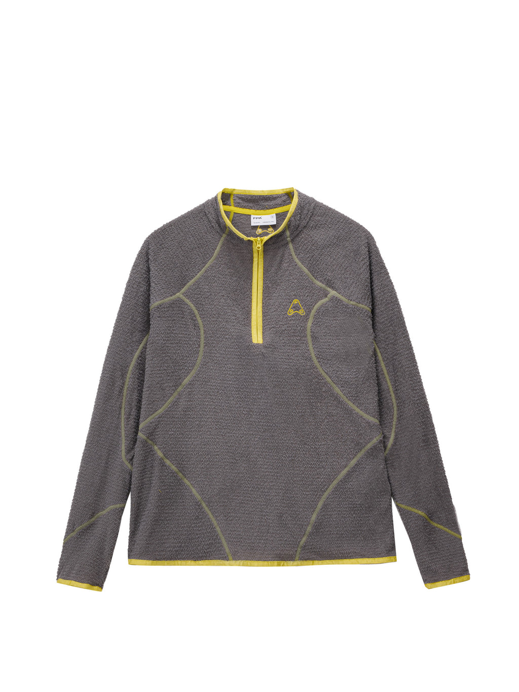 FPA Half-Zip Fleece Outdoor Long-Sleeve Shirt for Spring and Autumn, American Casual Sporty Retro Design Tee