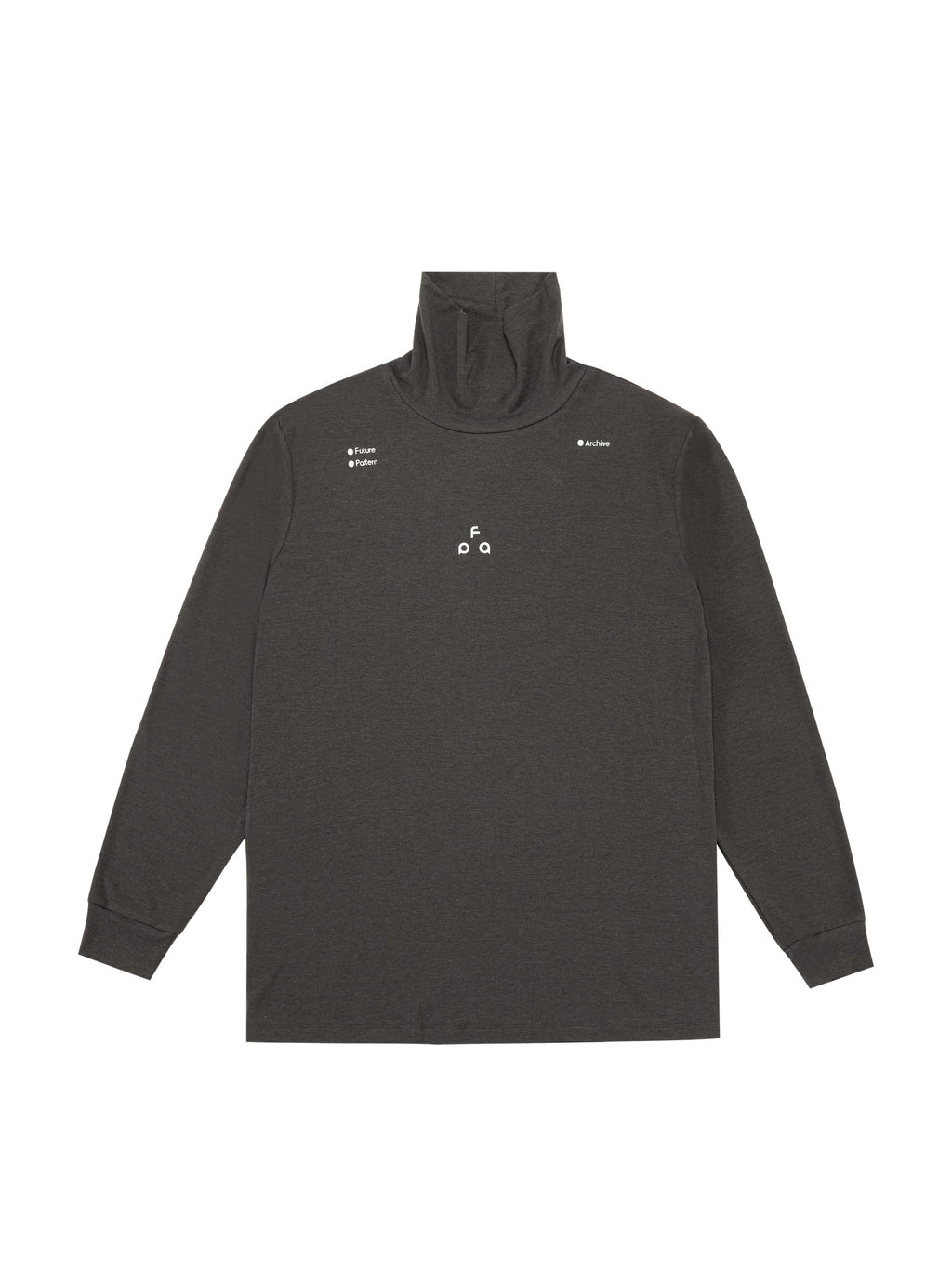 FPA Wool High Neck Base Layer Long Sleeve with Triangle Logo - Spring/Fall Basic Logo Fitted Athletic Undershirt for Men