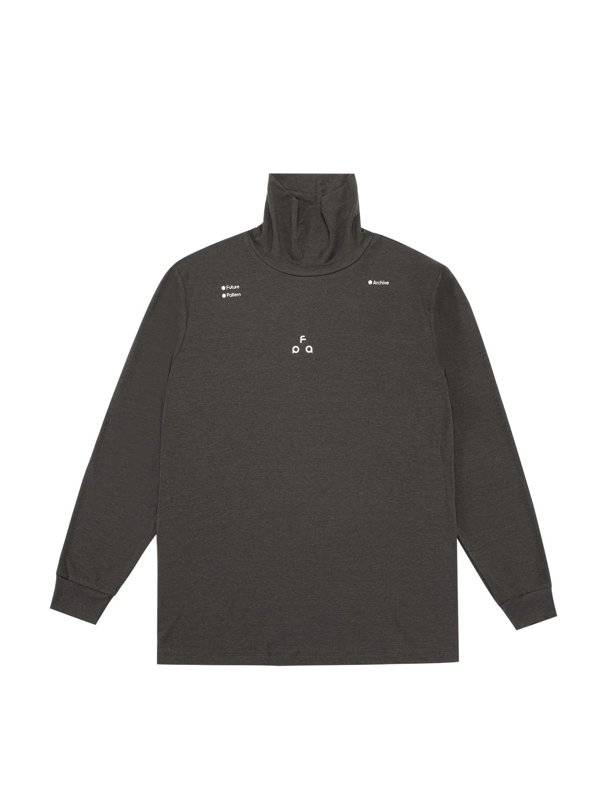 FPA Wool High Neck Base Layer Long Sleeve with Triangle Logo - Spring/Fall Basic Logo Fitted Athletic Undershirt for Men