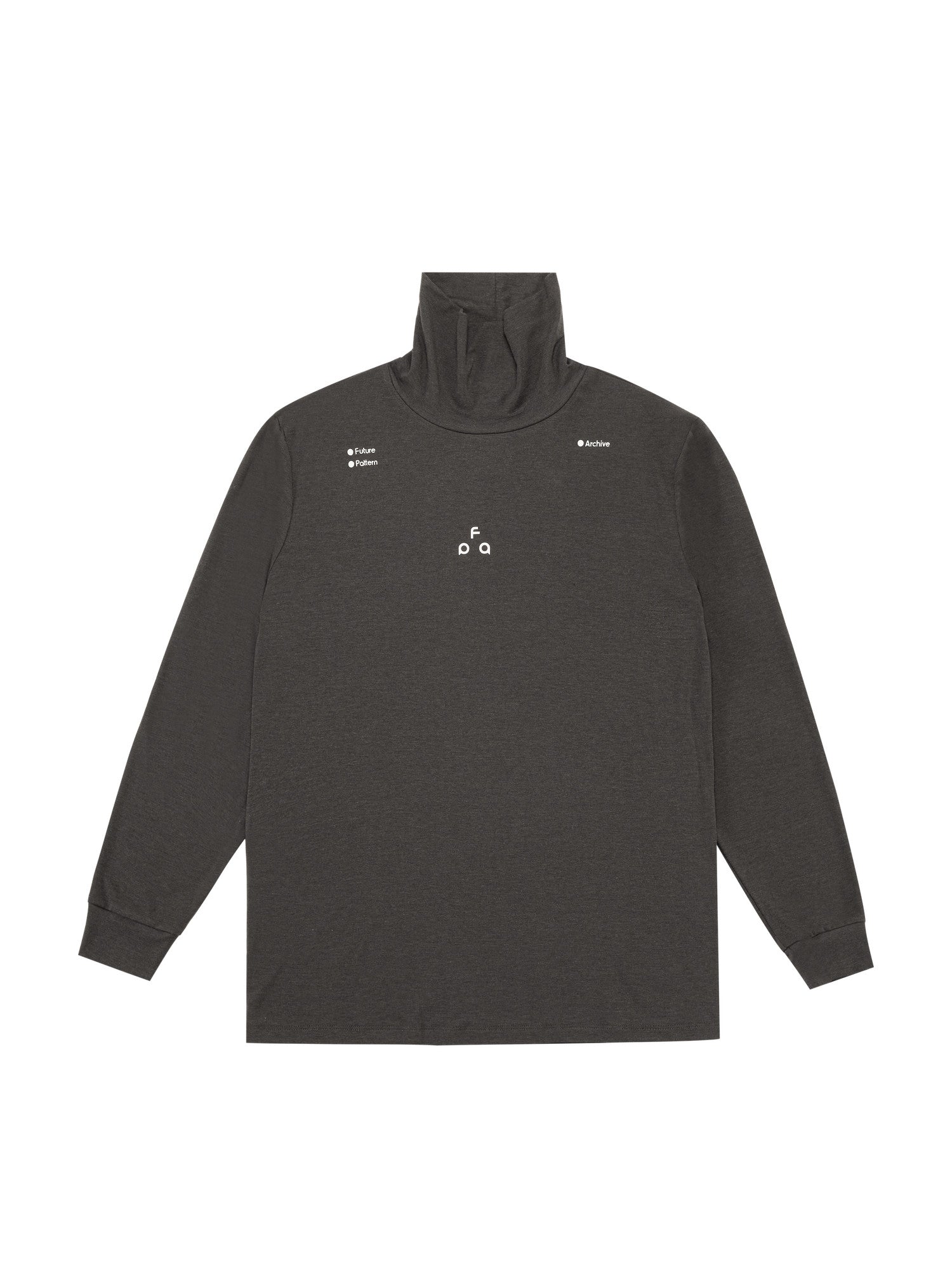 FPA Wool High Neck Base Layer Long Sleeve with Triangle Logo - Spring/Fall Basic Logo Fitted Athletic Undershirt for Men