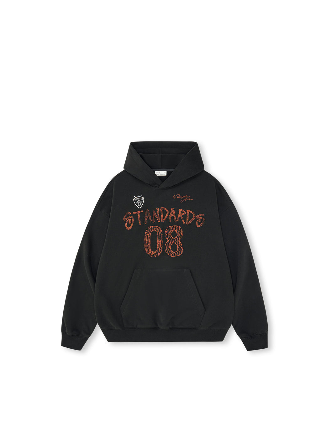 FPA Graffiti Digital Print Badge Hoodie - Unisex Heavyweight Pullover for Spring and Autumn