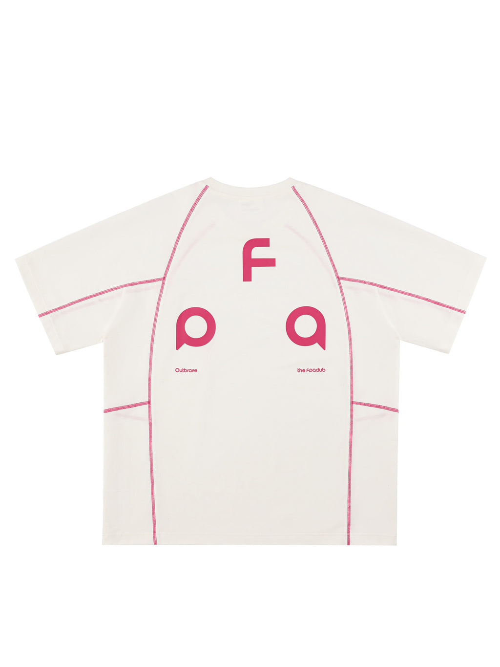 FPA Contrast Stitch Brand Triangle Logo Short Sleeve T-Shirt - Summer Basic Casual Unisex Black White Tee