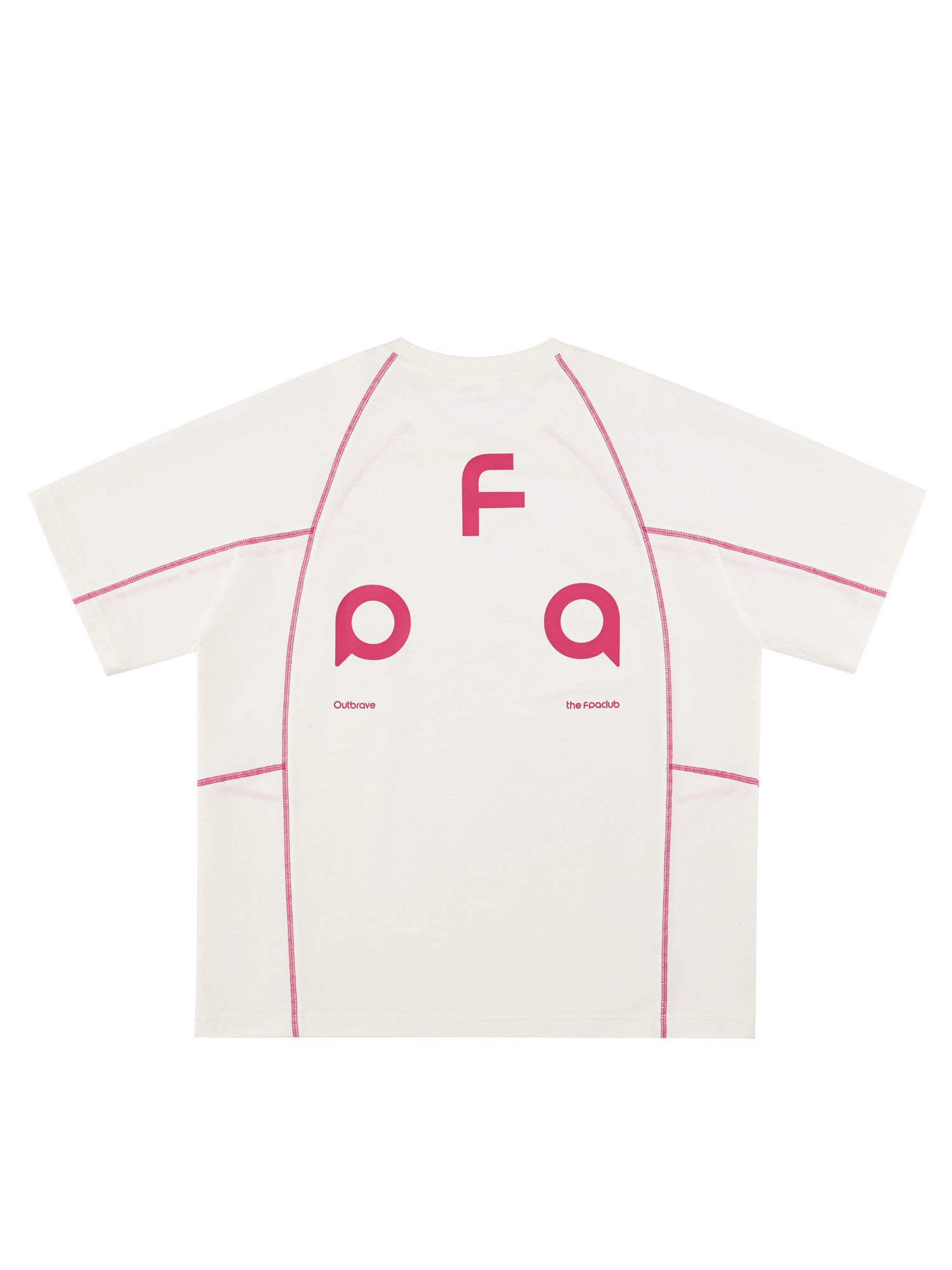FPA Contrast Stitch Brand Triangle Logo Short Sleeve T-Shirt - Summer Basic Casual Unisex Black White Tee