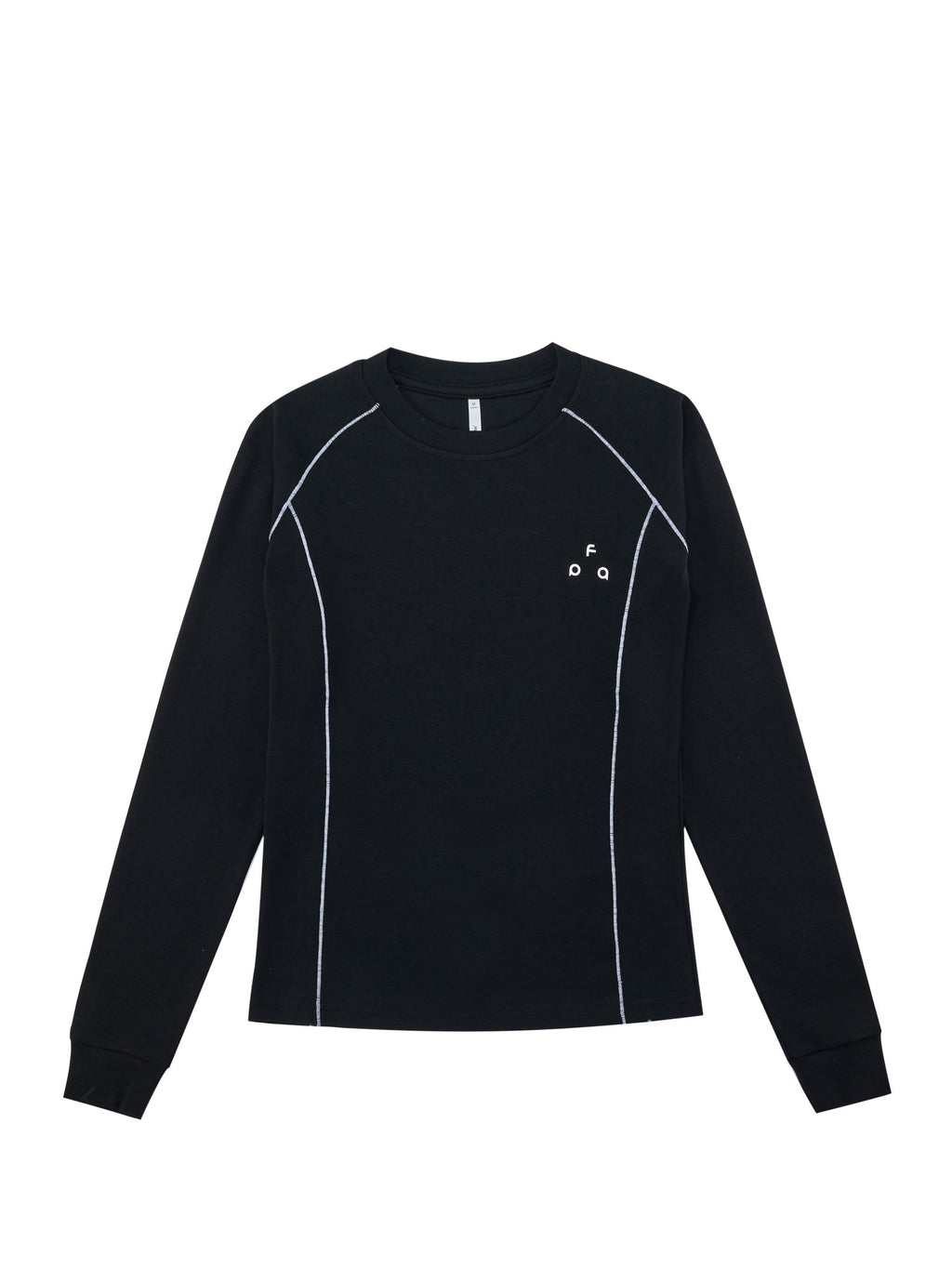 FPA Contrast Stitch Triangle Logo Basic Spring Outdoor Sports Slim Fit Casual Long Sleeve T-Shirt for Women
