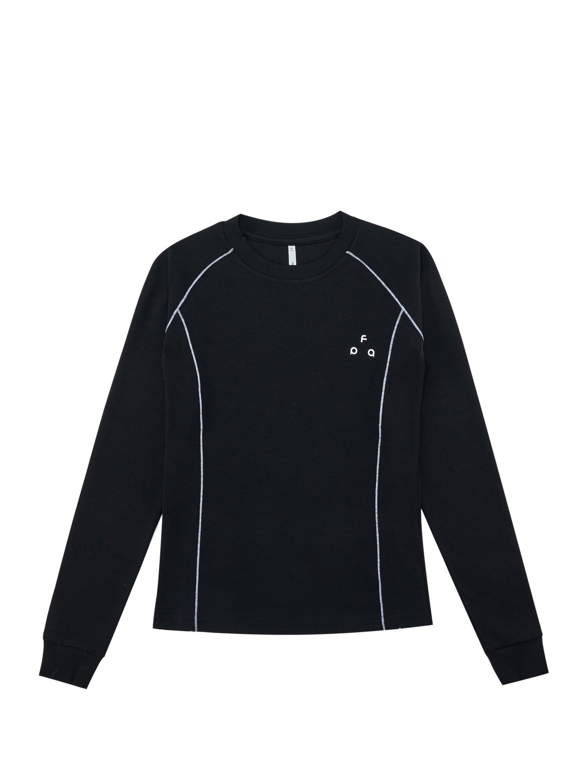 FPA Contrast Stitch Triangle Logo Basic Spring Outdoor Sports Slim Fit Casual Long Sleeve T-Shirt for Women
